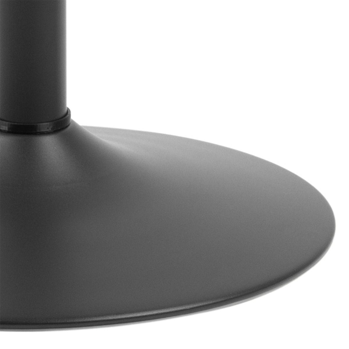 Table Ibiza Tall Round Bar Table with Black Ash Top and Matt Black Base
