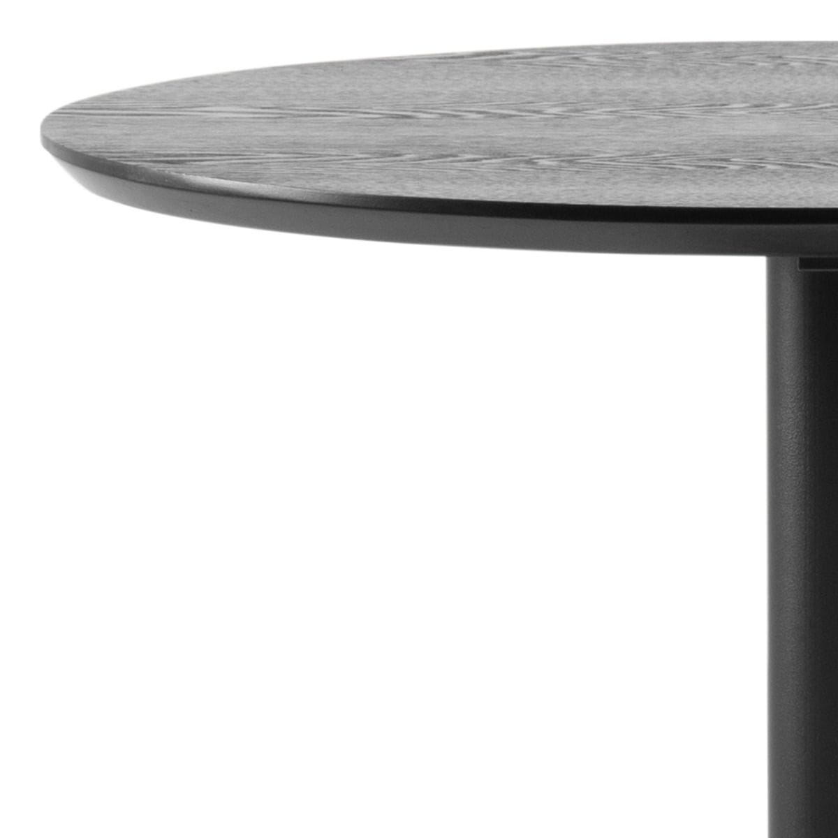 Table Ibiza Tall Round Bar Table with Black Ash Top and Matt Black Base