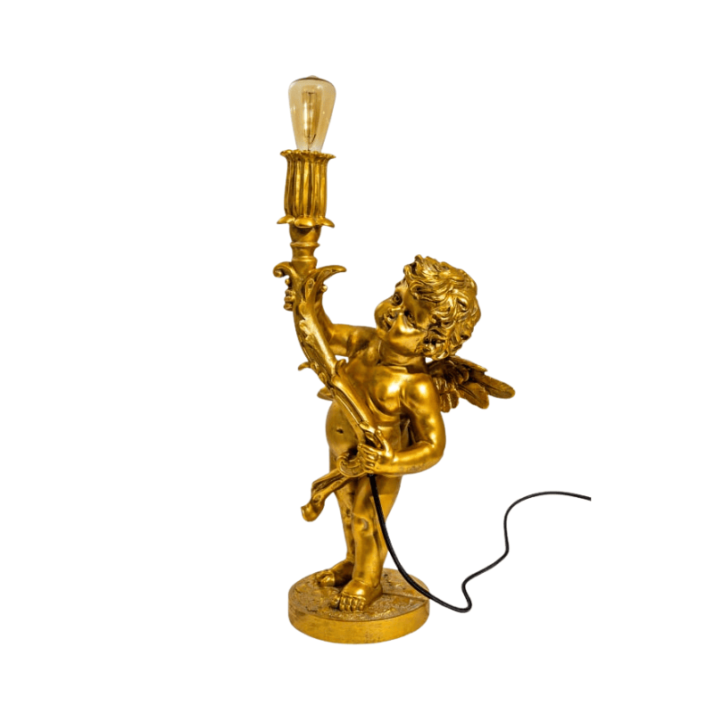 Table Lamp Antique Gold Standing Cherub Table Lamp