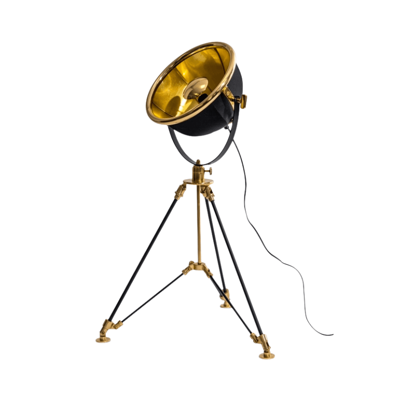 Table Lamp Black and Brass Large Tripod Table Lamp