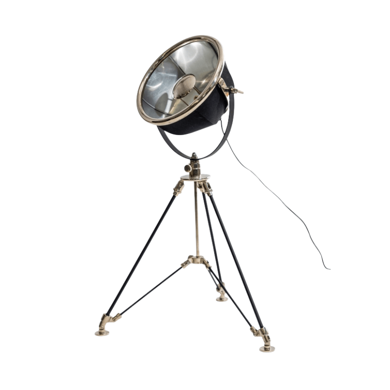 Table Lamp Black and Nickel Large Tripod Table Lamp