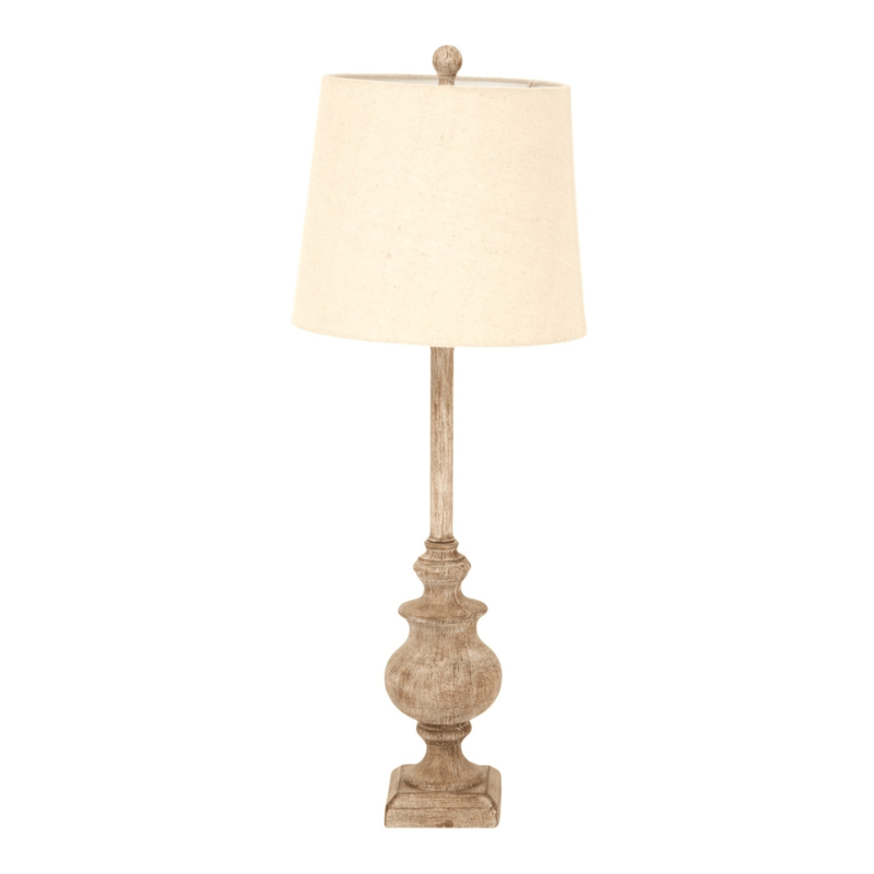 Table Lamp Chiaro Candlestick Table Lamp With Linen Shade