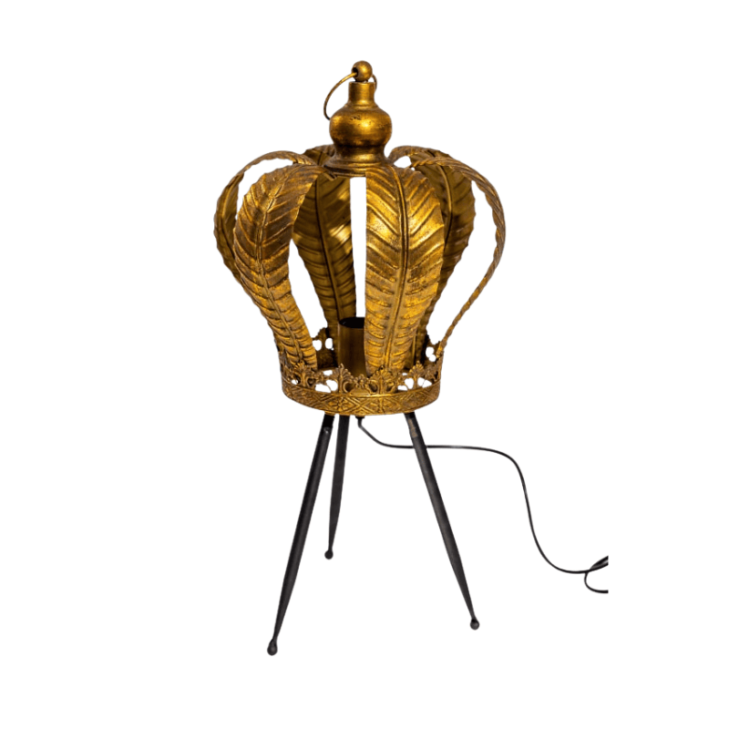 Table Lamp Gold Metal Crown Table Lamp (to be bought in qtys of 2)