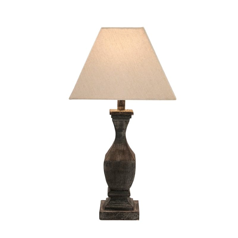Table Lamp Incia Fluted Wooden Table Lamp
