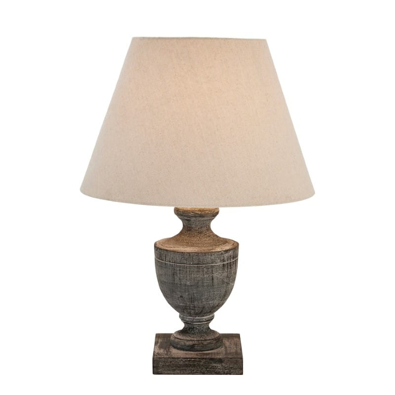 Table Lamp Incia Urn Wooden Table Lamp
