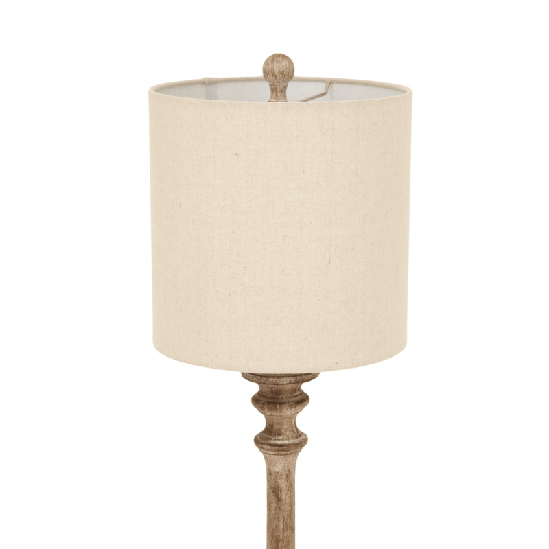 Table Lamp Pallido Candlestick Table Lamp With Linen Shade