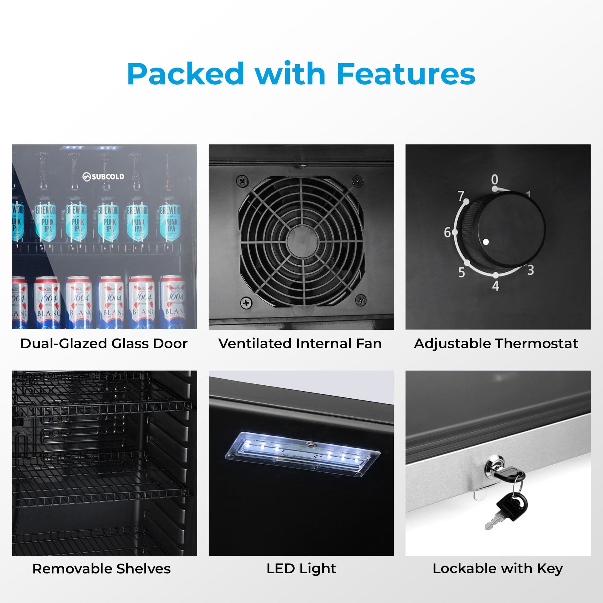 Tall Drinks Fridge Subcold Maxi250 Tall Drinks Fridge Stainless Steel