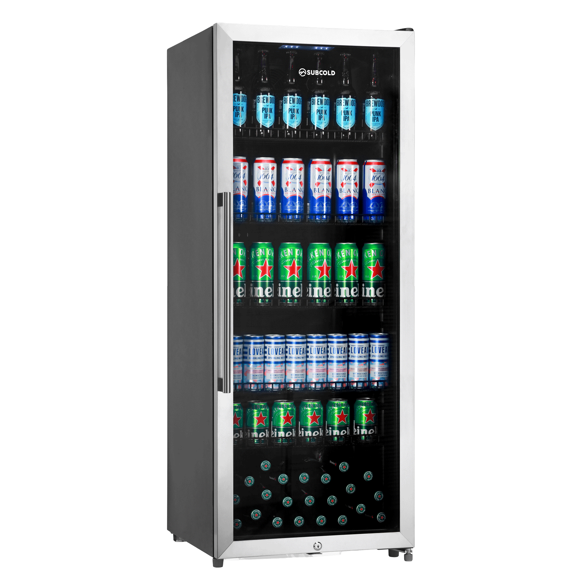 Tall Drinks Fridge Subcold Maxi250 Tall Drinks Fridge Stainless Steel