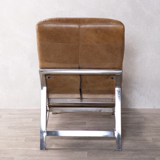 Tan Leather Chaise Longue