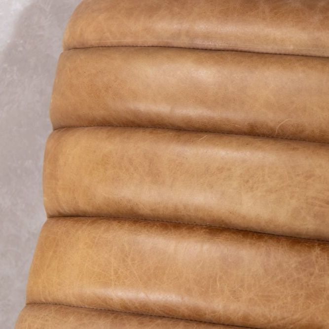 Tan Leather Chaise Longue