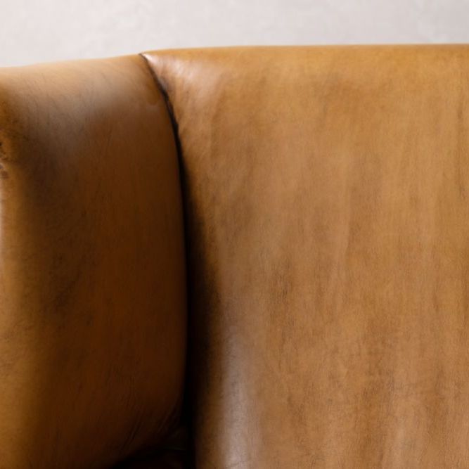 Fairmont Leather Wingback Chair - Tan