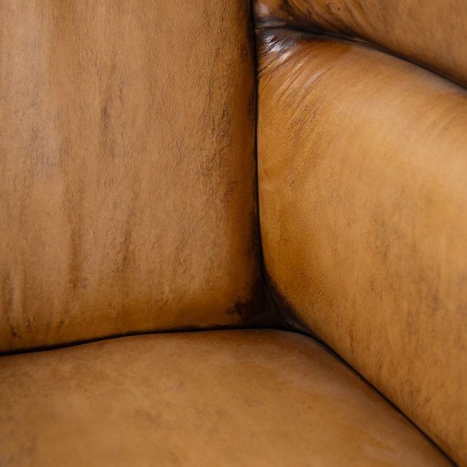 Fairmont Leather Wingback Chair - Tan