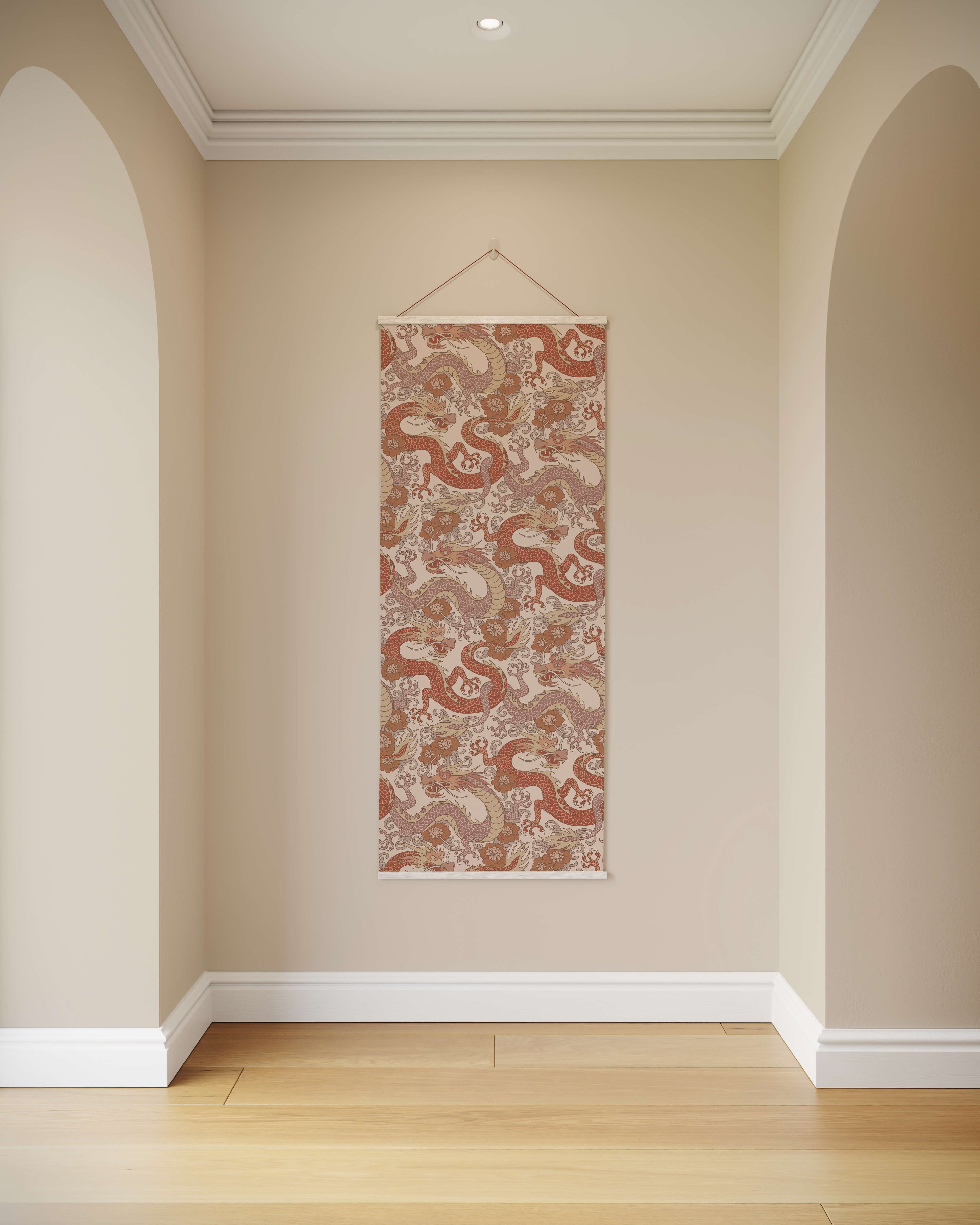 Tapestry Beige / Natural Oriental Dragon Tapestry