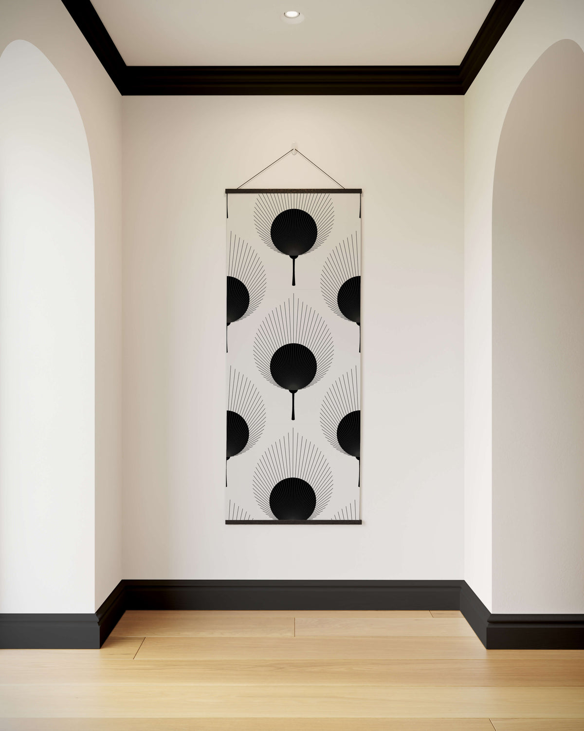 Tapestry Black / Black Ace Fan Leaf Tapestry