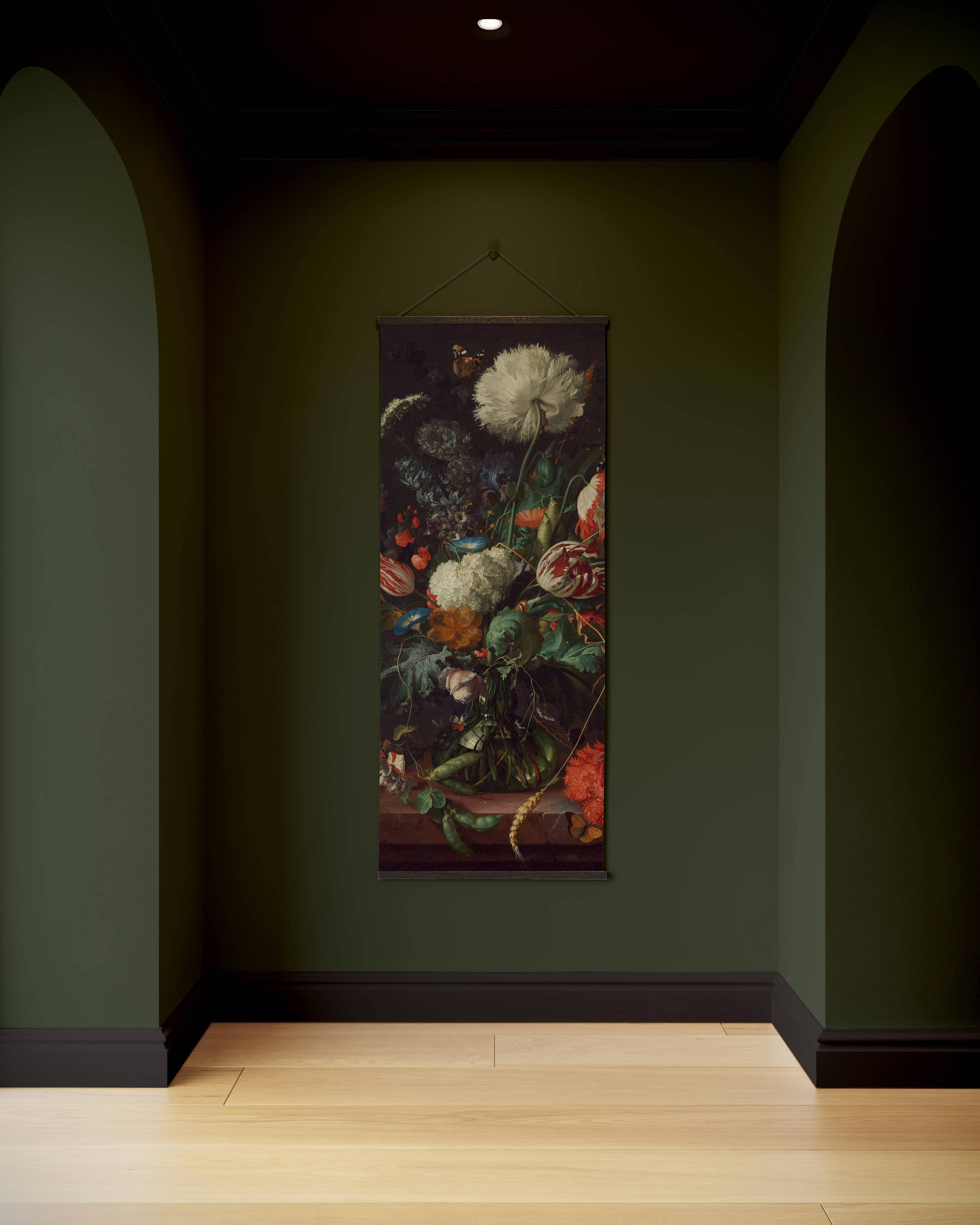 Tapestry Black De Heem Flowers Tapestry