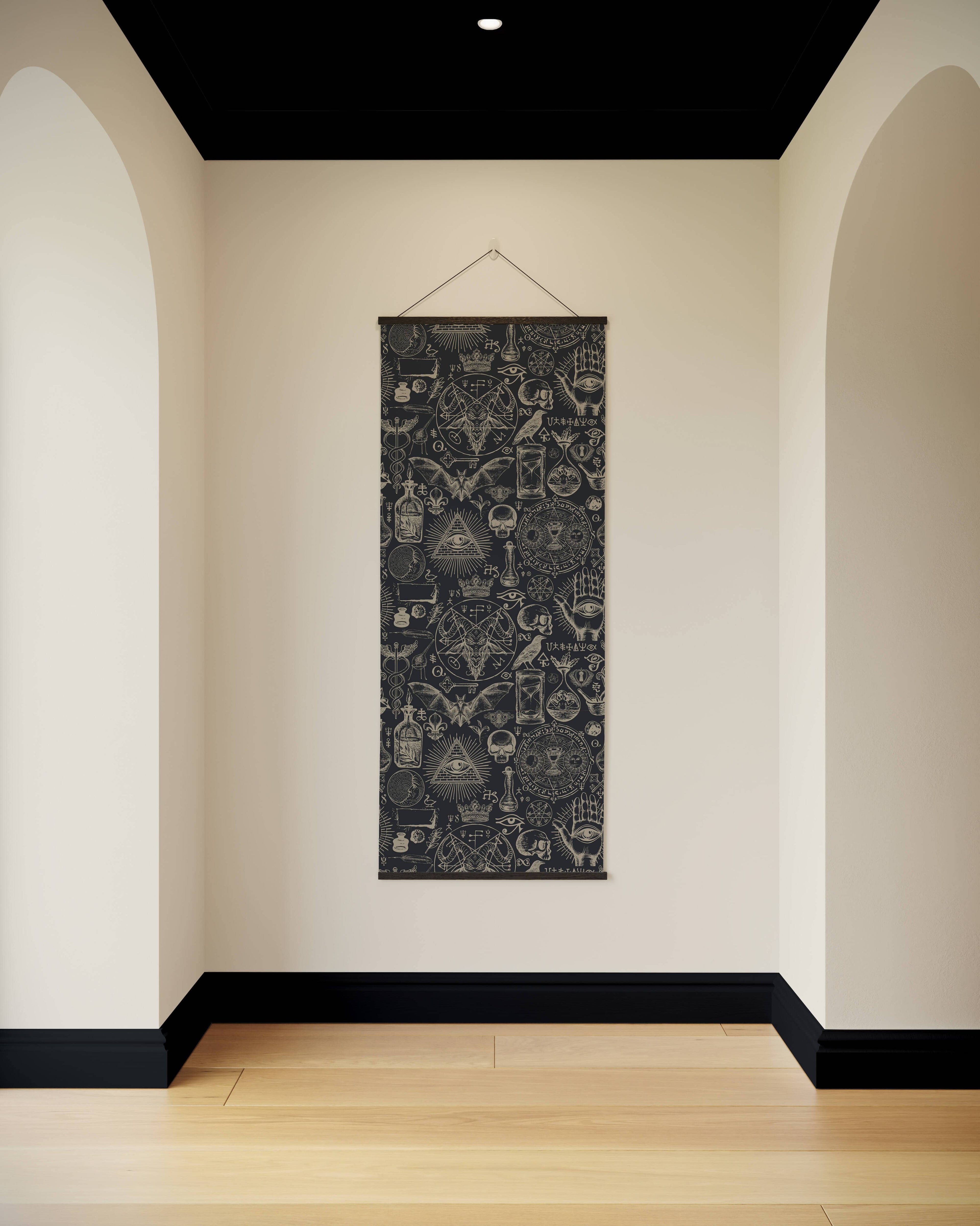 Tapestry Black Gothic Occult Tapestry
