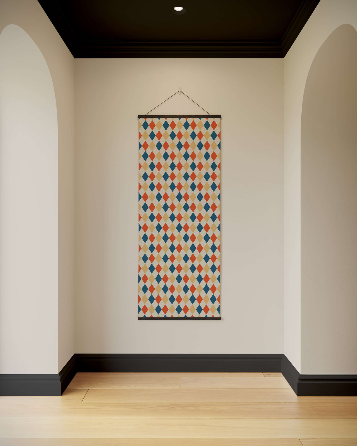Tapestry Black Harlequin Pattern Tapestry