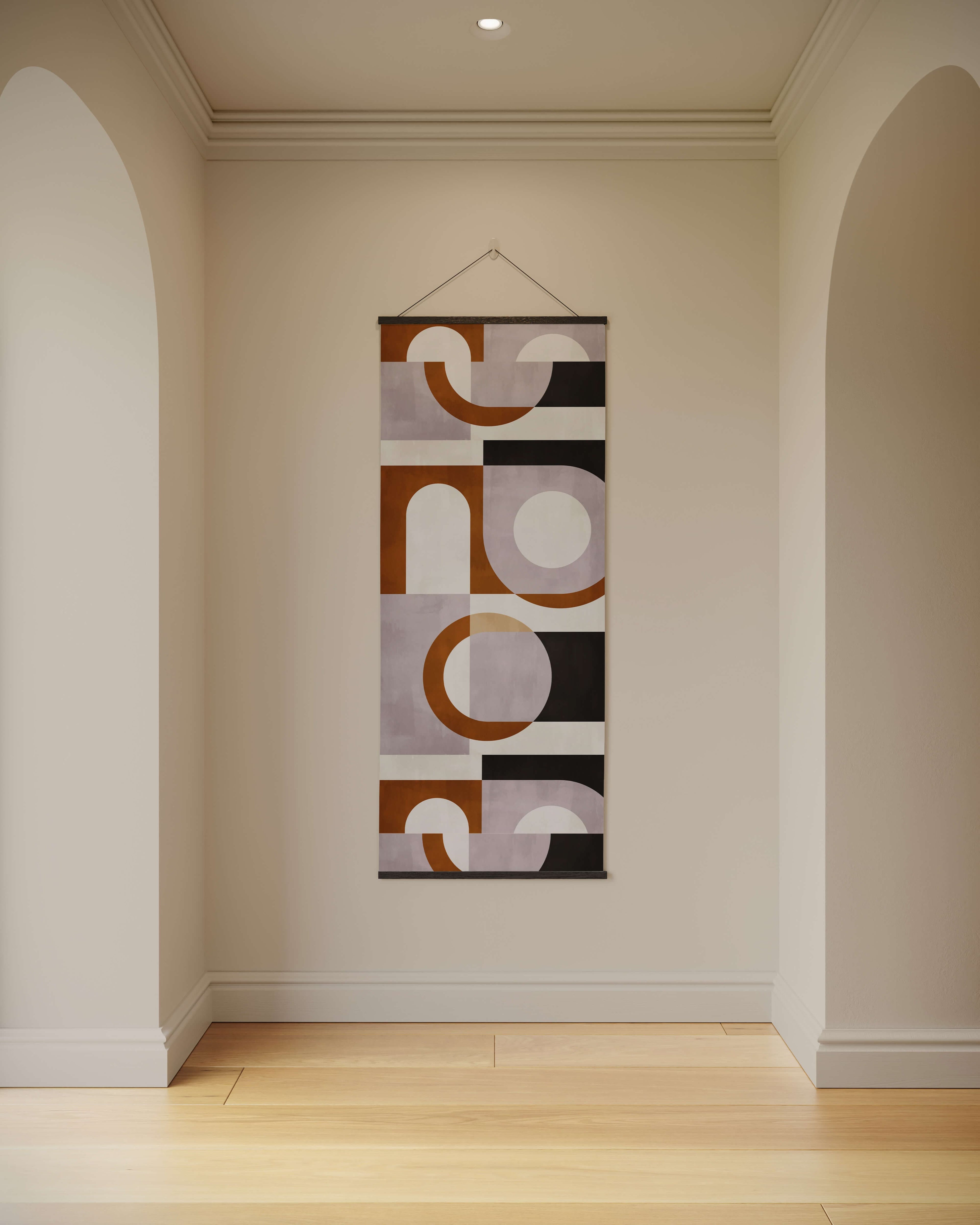 Tapestry Black Large Retro Geometric Shape Tapestry