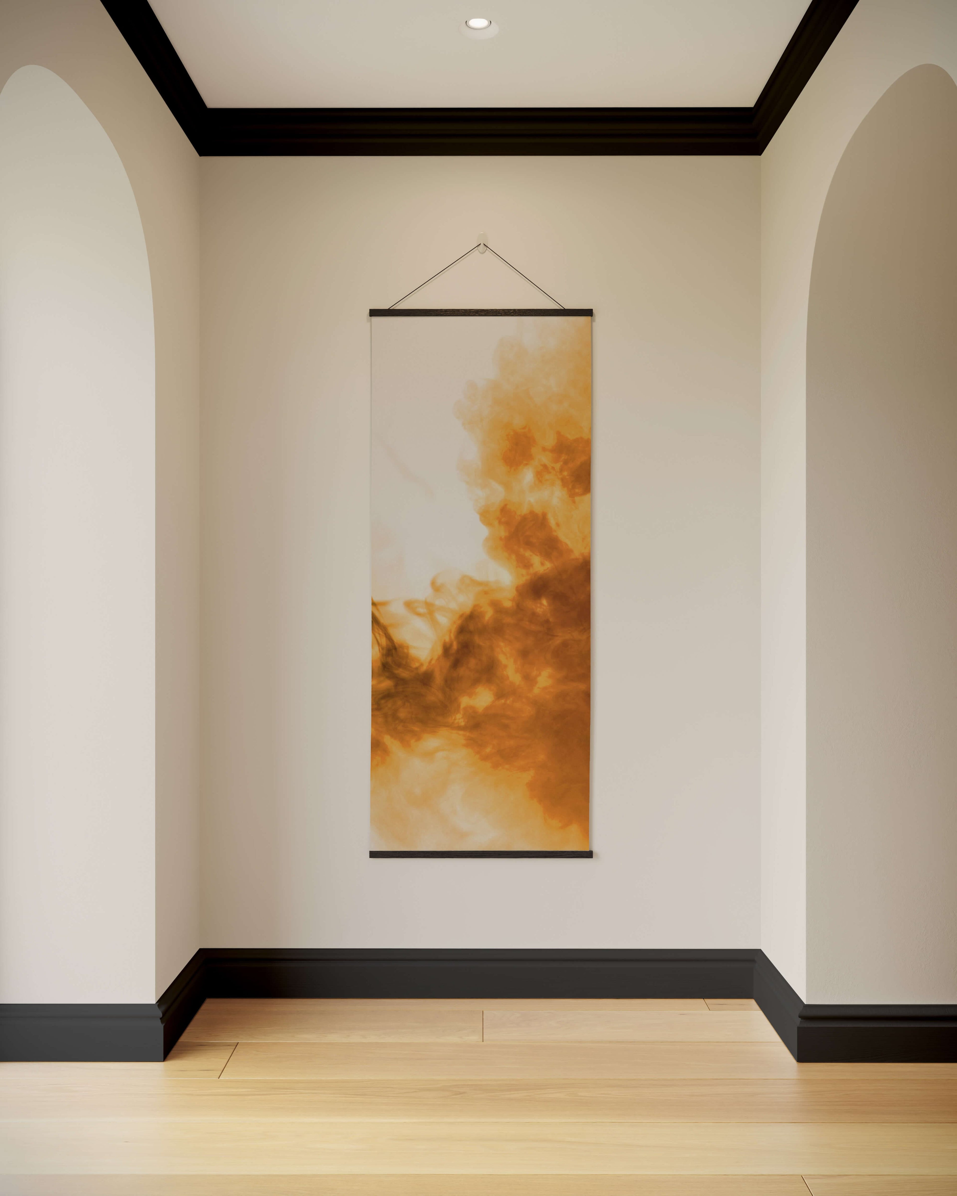 Tapestry Black Orange Smoke Tapestry
