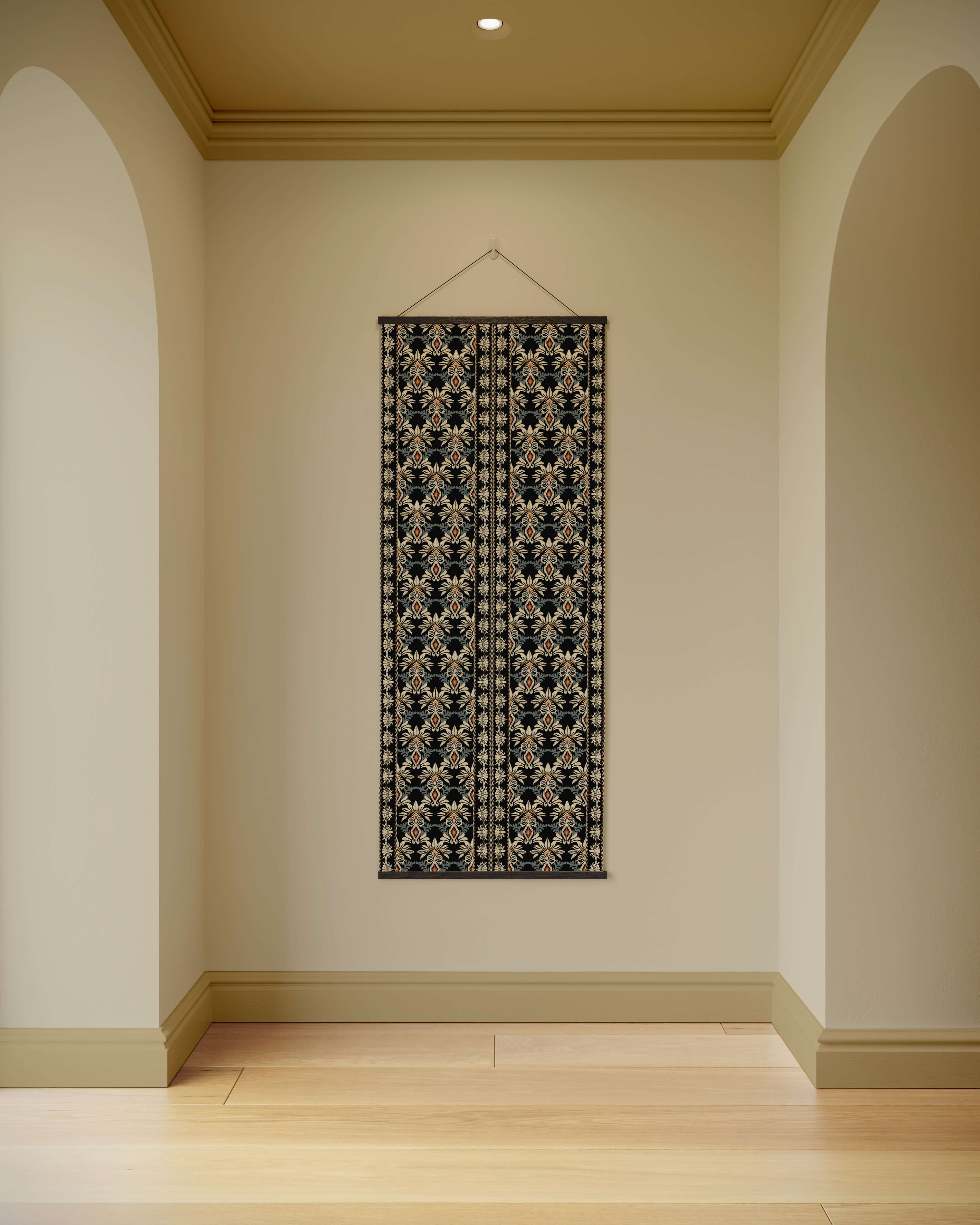 Tapestry Black Ottoman Tapestry
