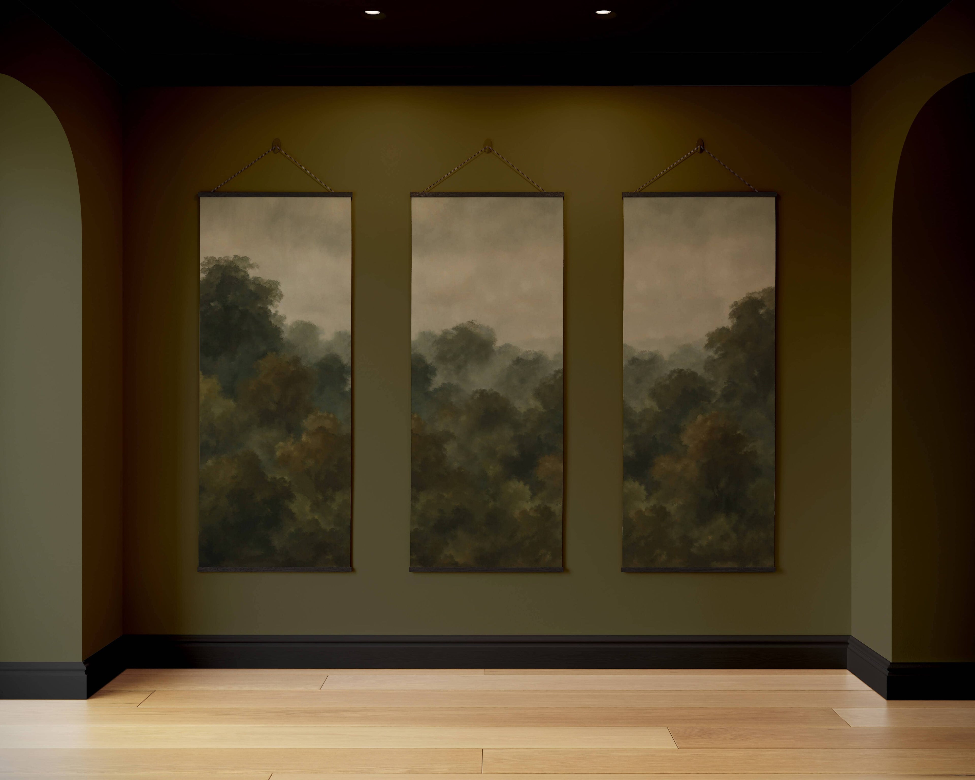 Tapestry Black / Set of 3 Dark Forest Tapestry