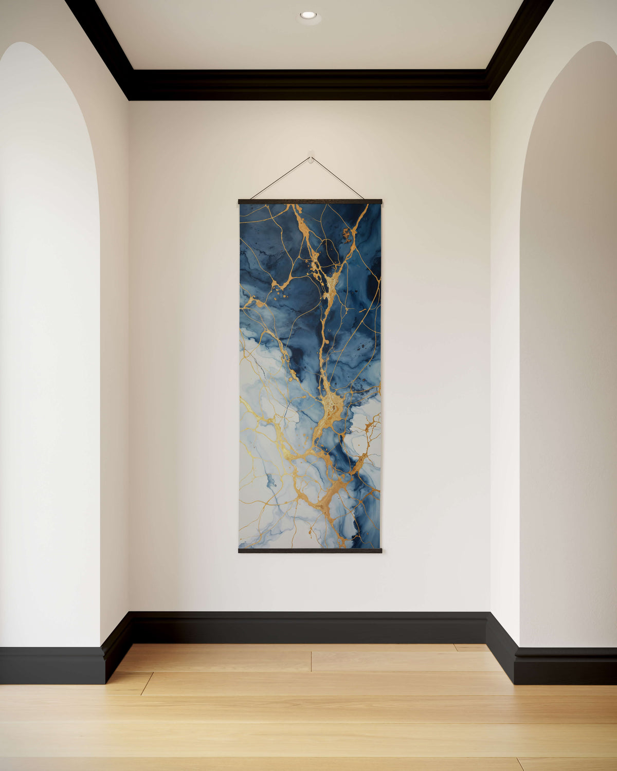 Tapestry Black / Single Blue Kintsugi Tapestry