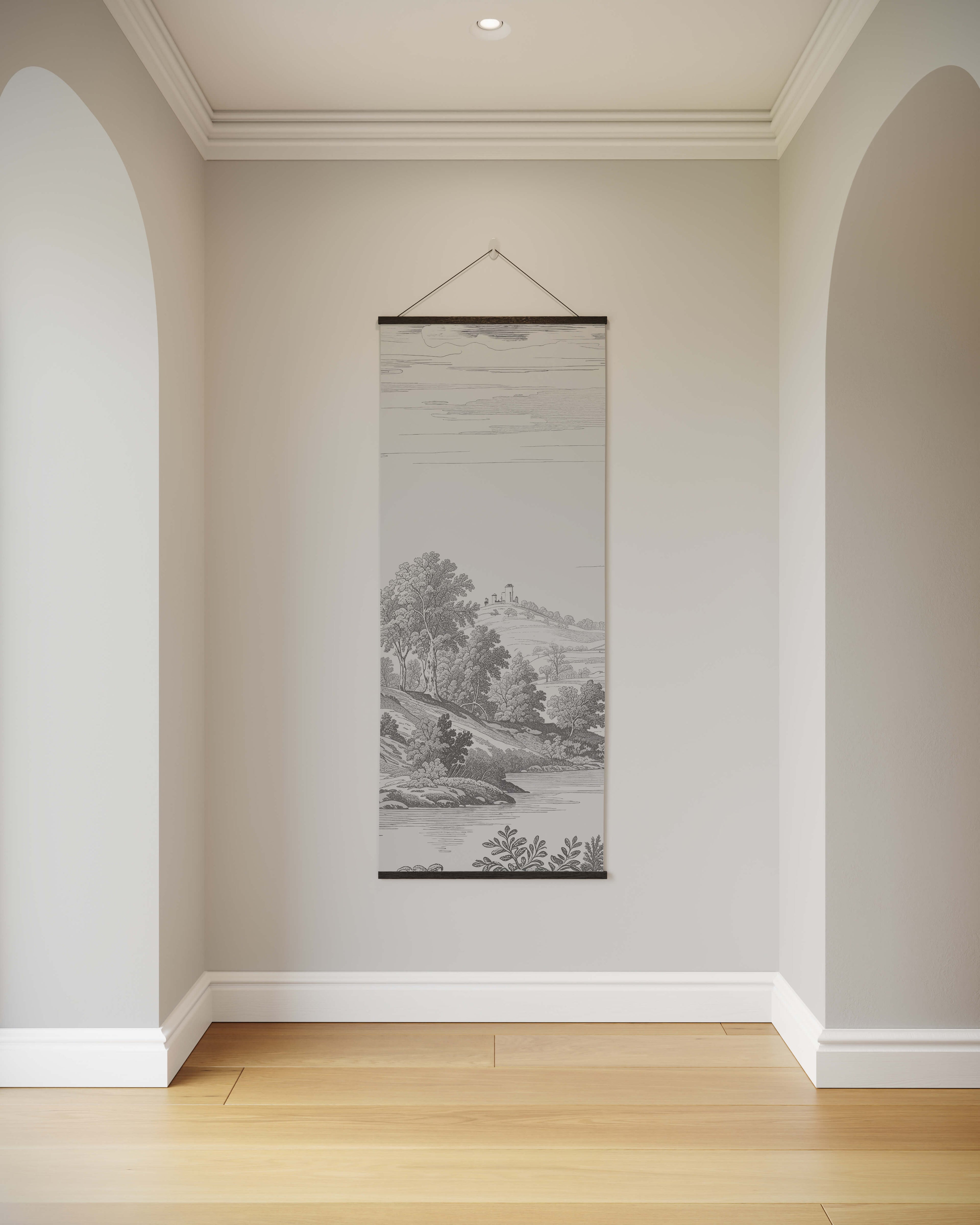 Tapestry Black / Single Classic Toile De Jouy Tapestry