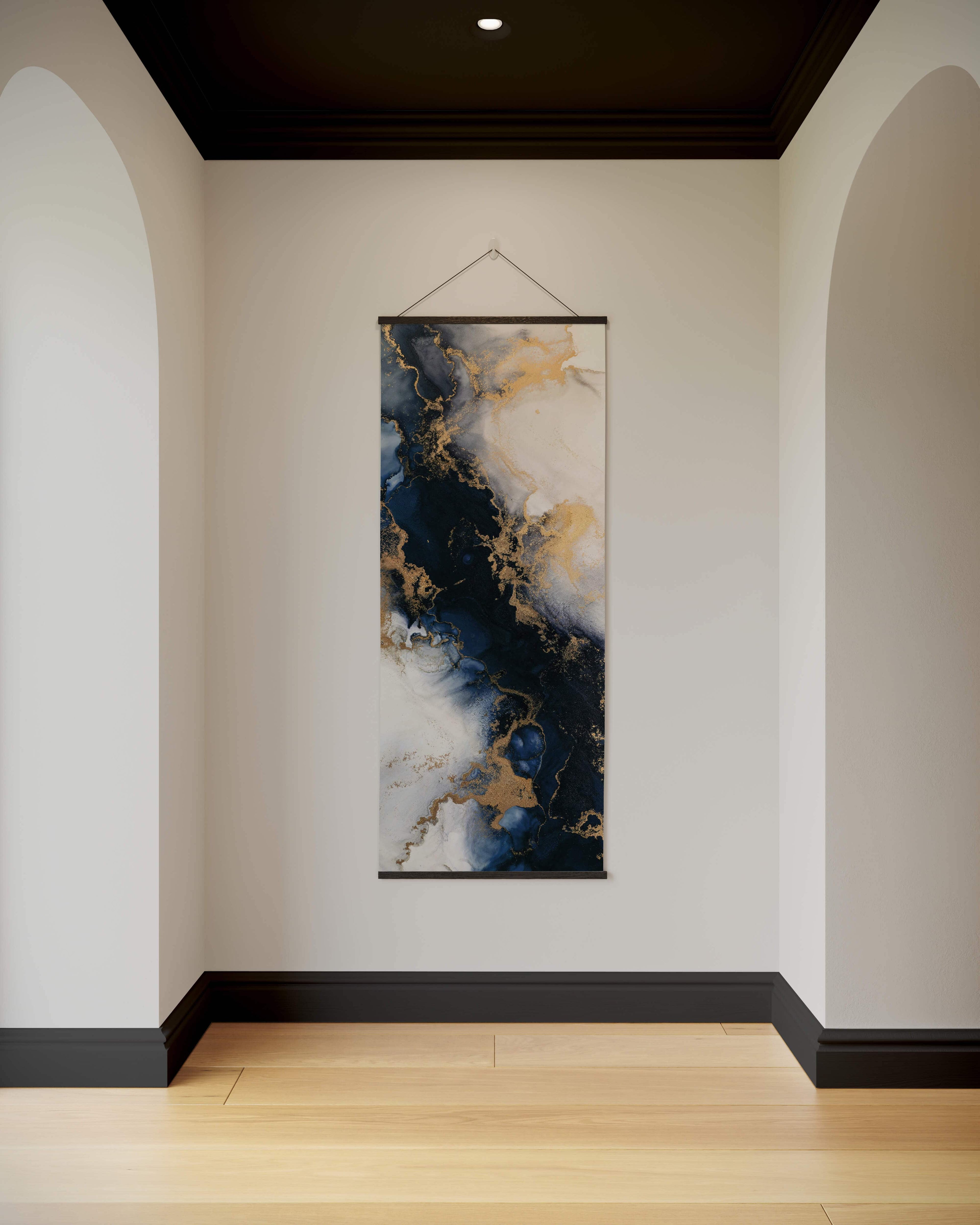 Tapestry Black / Single Colourful Marble Tapestry