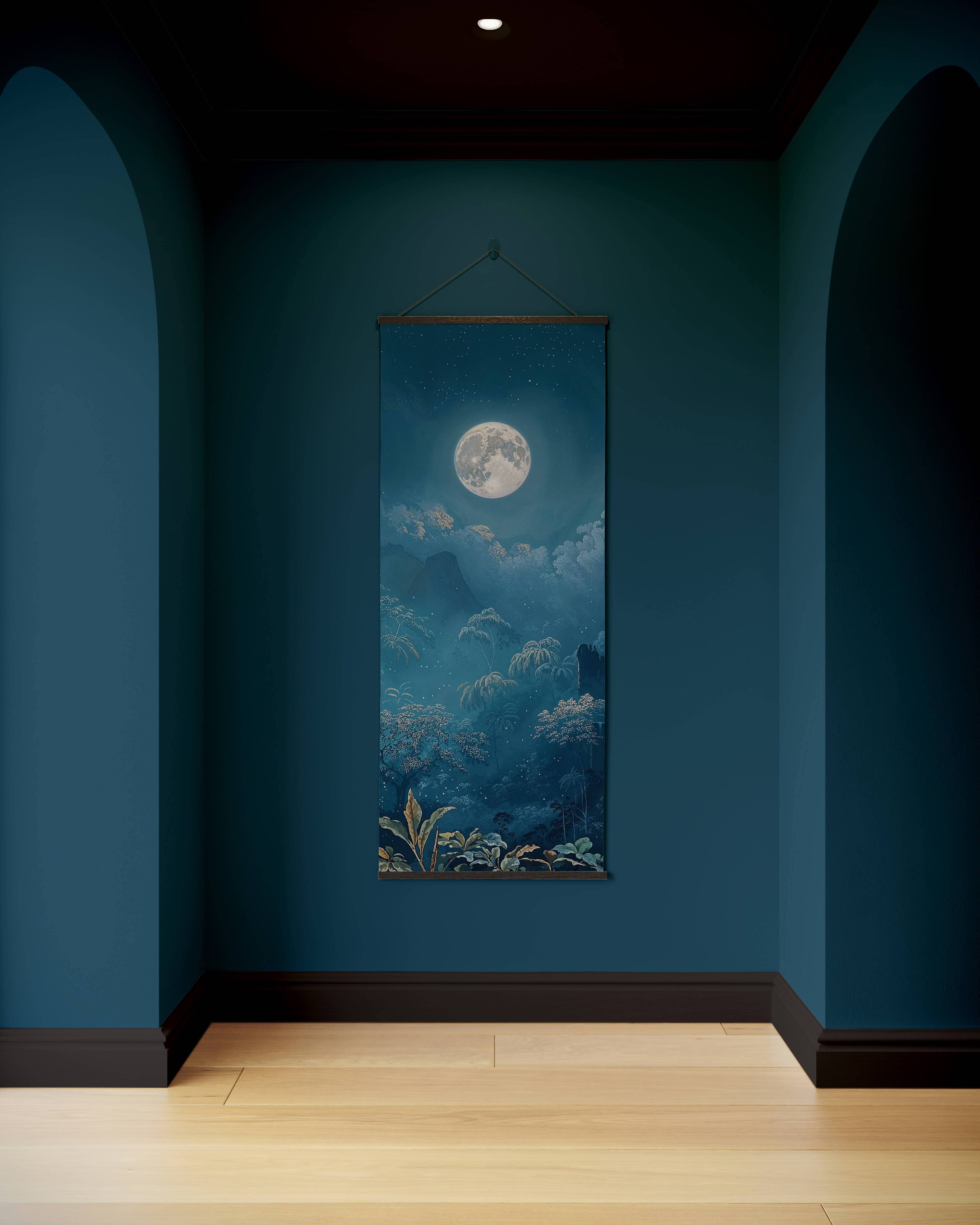 Tapestry Black / Single Moonlit Forest Tapestry
