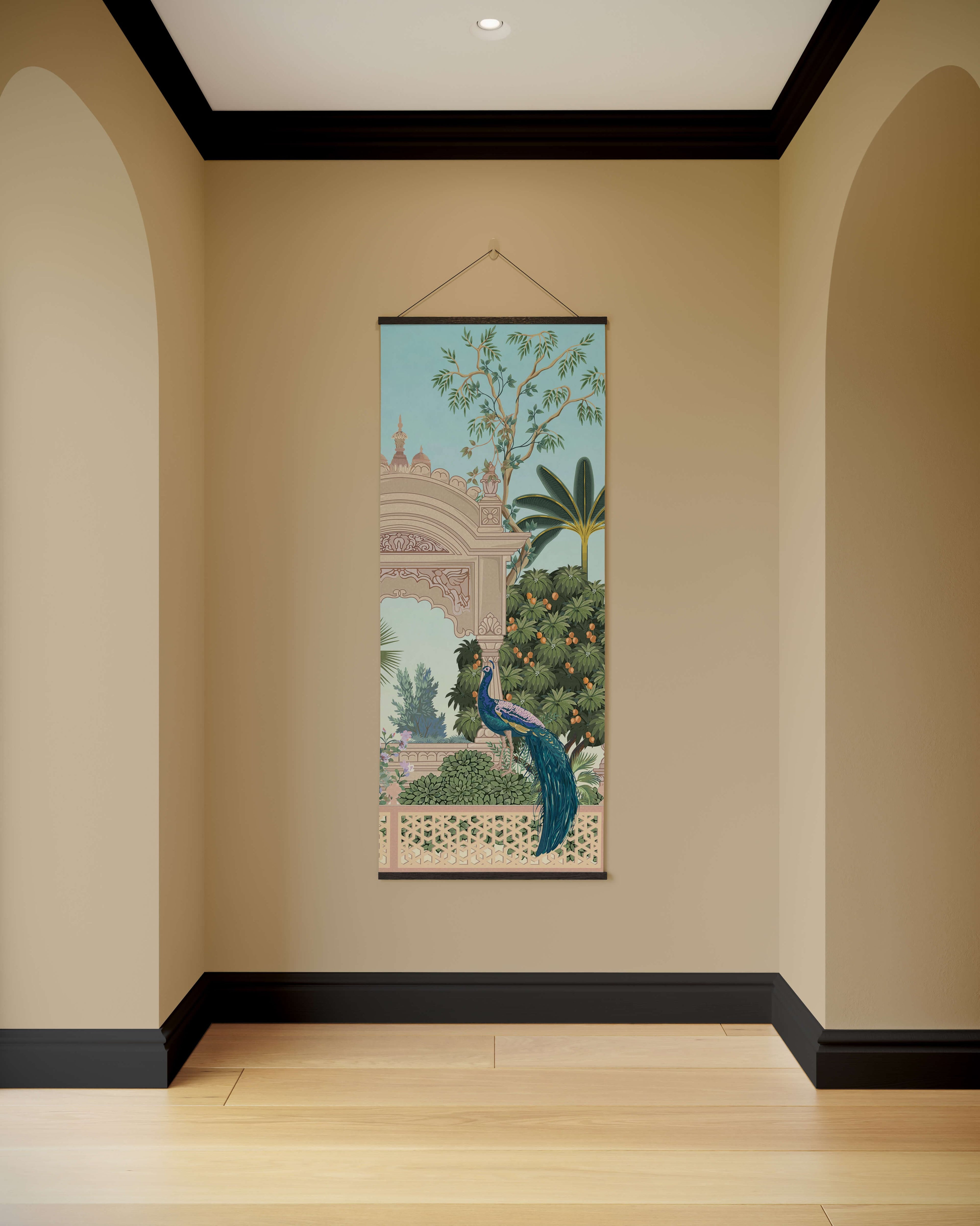 Tapestry Black / Single Mughal Garden Tapestry
