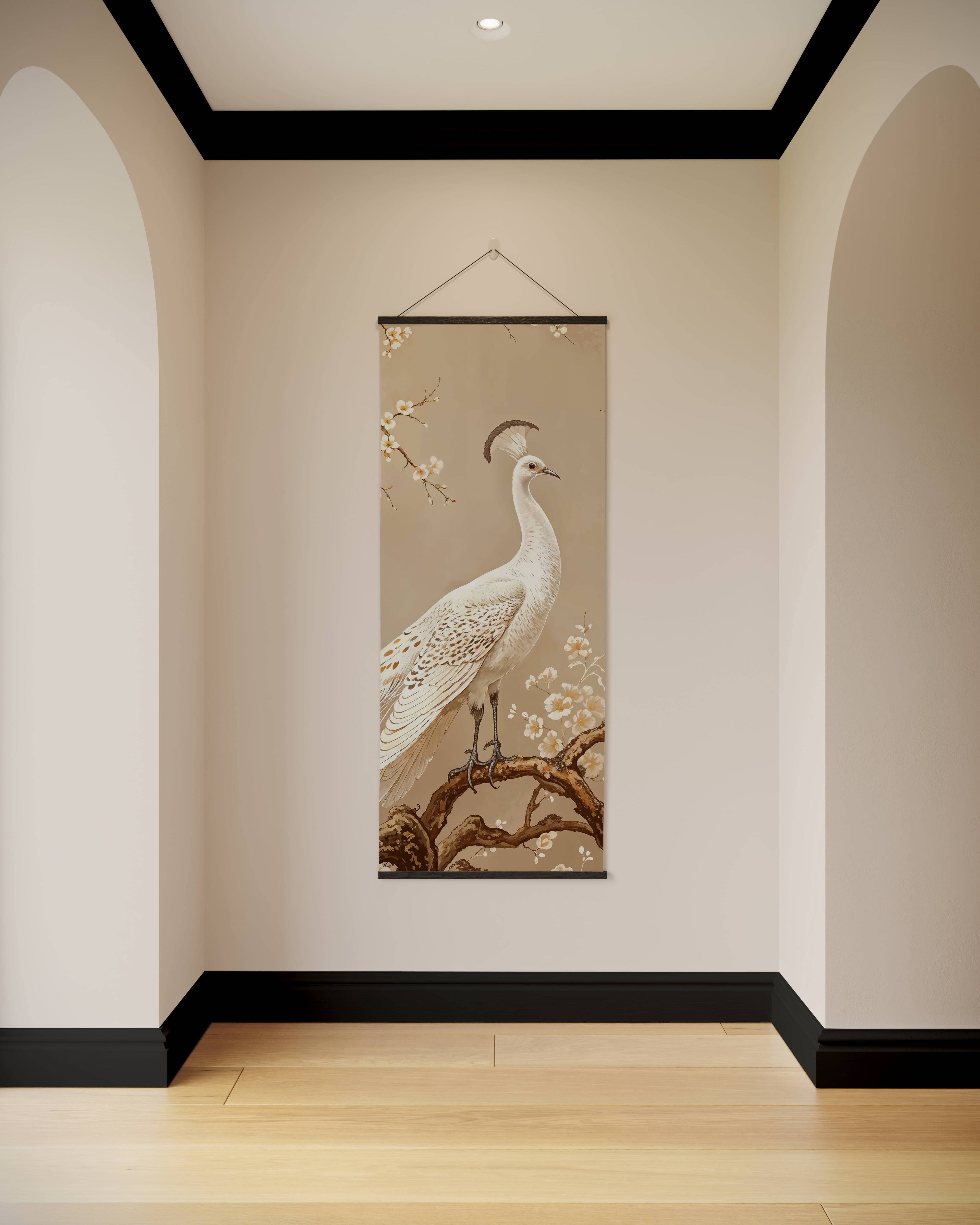 Tapestry Black / Single Peacock Chinoiserie Tapestry