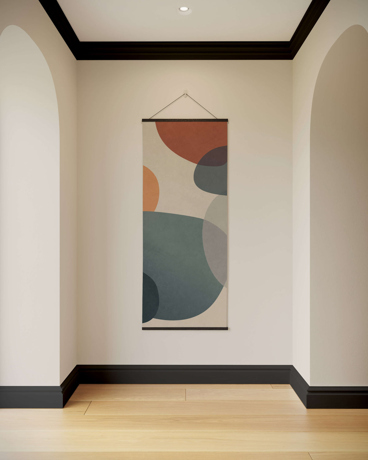 Tapestry Black / Single Soft Abstract Shapes Tapestry