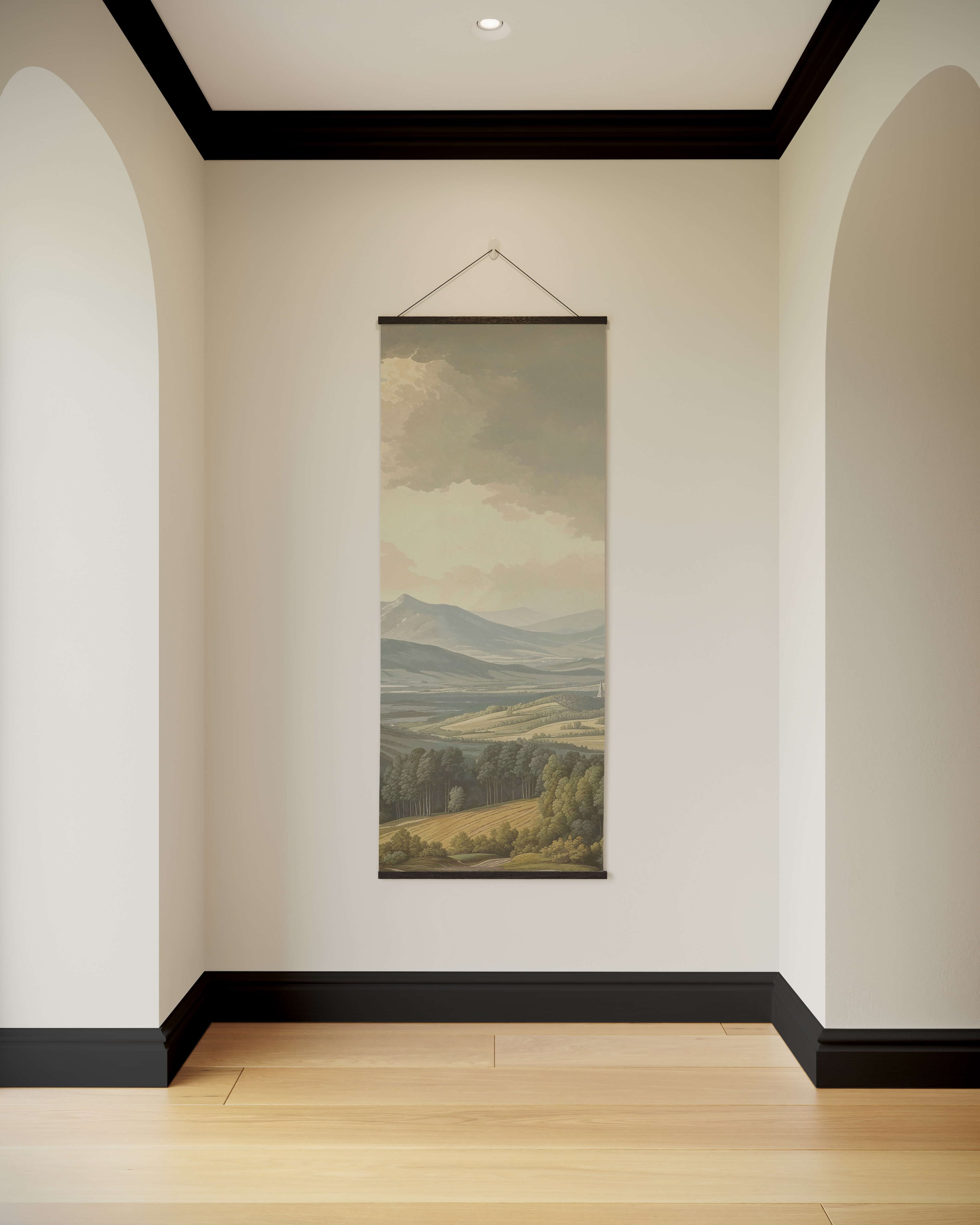 Tapestry Black / Single Vintage Landscape Tapestry