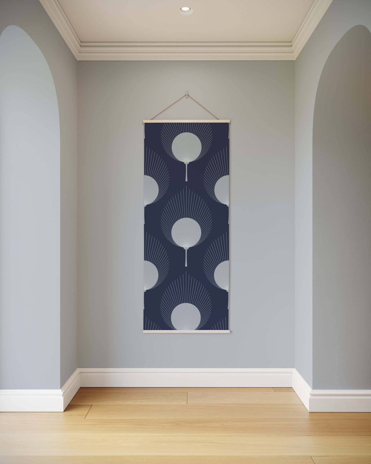 Tapestry Blue / Natural Ace Fan Leaf Tapestry