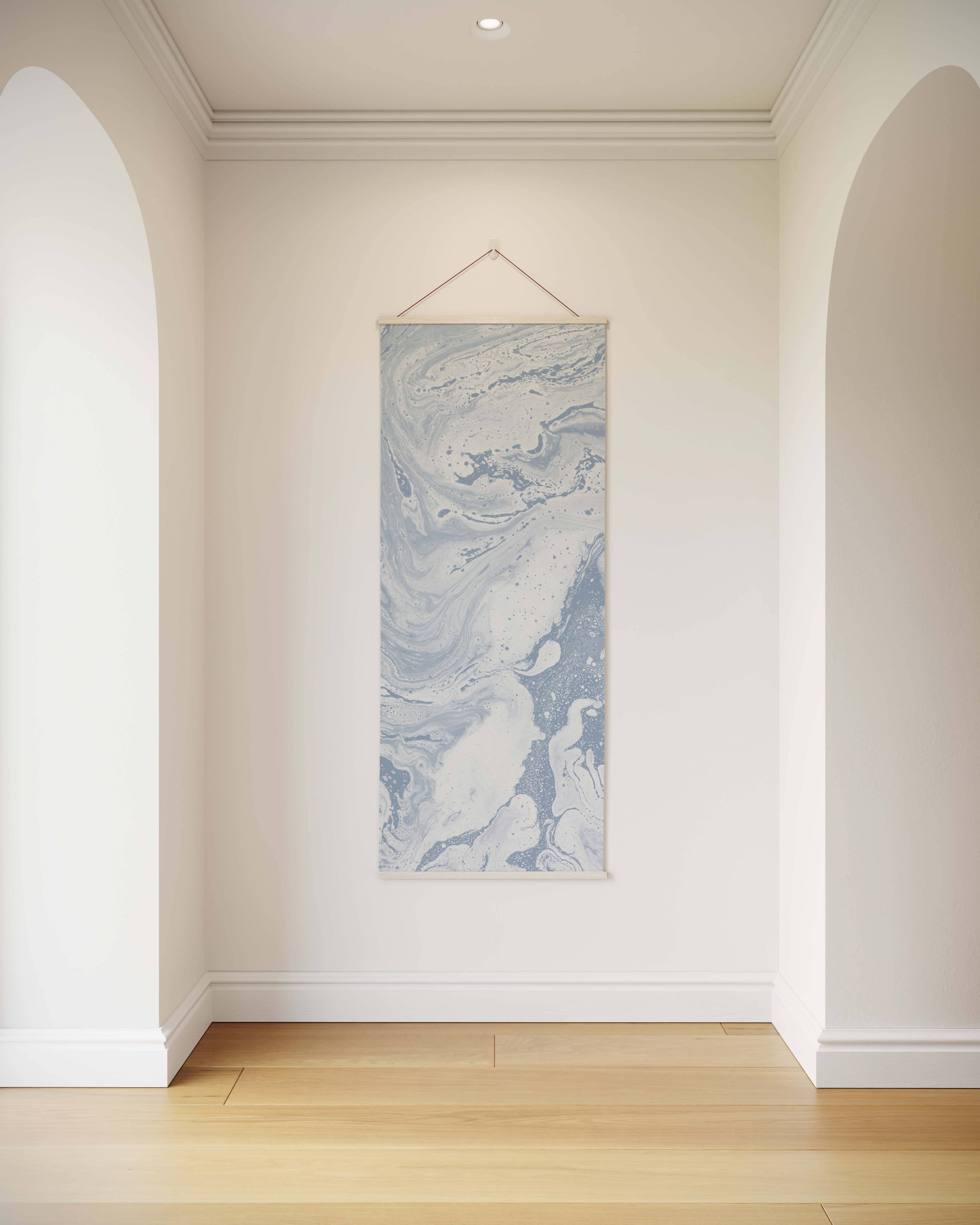 Tapestry Blue / Natural Liquid Marble Tapestry