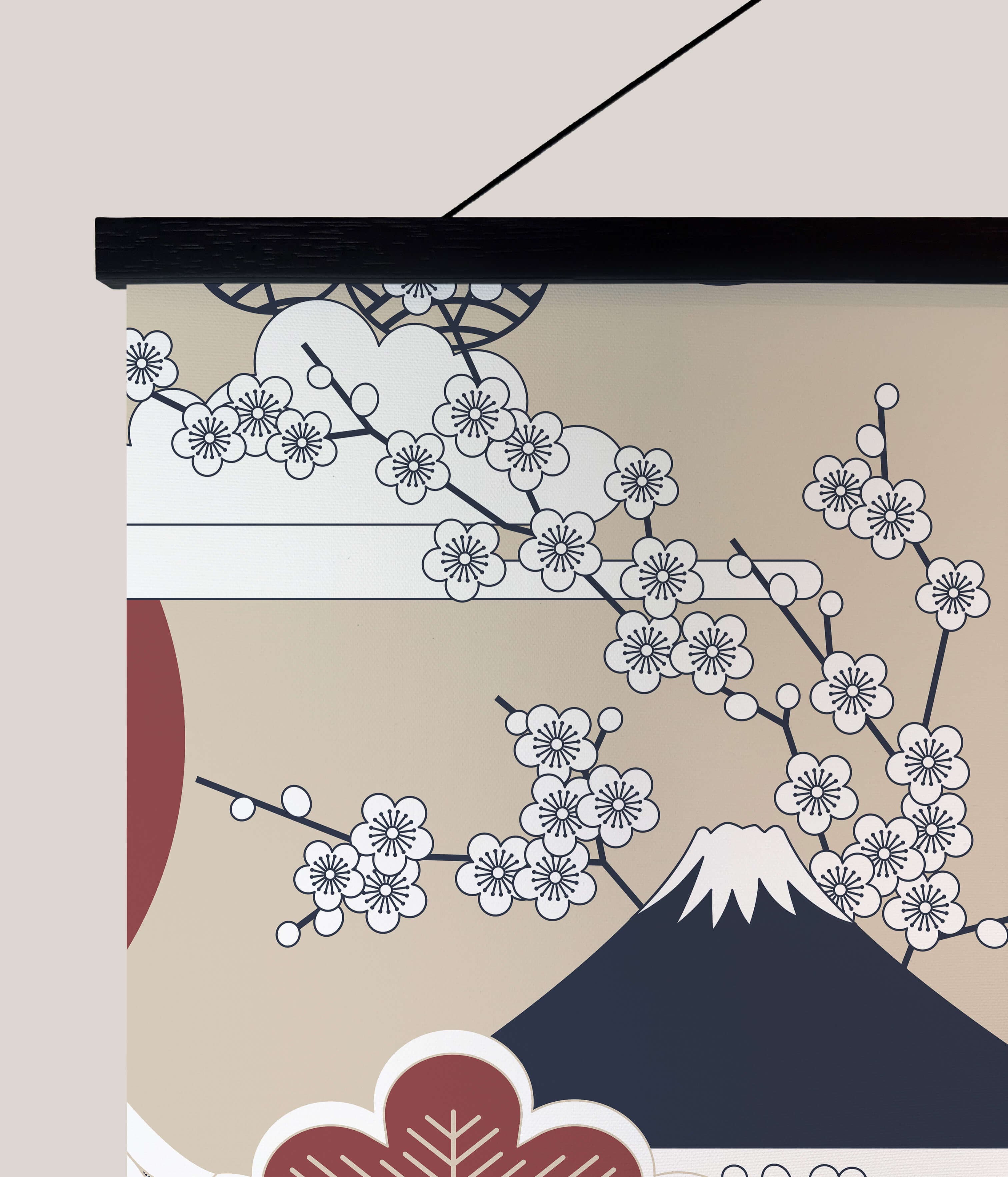 Tapestry Crane and Cherry Blossom Tapestry
