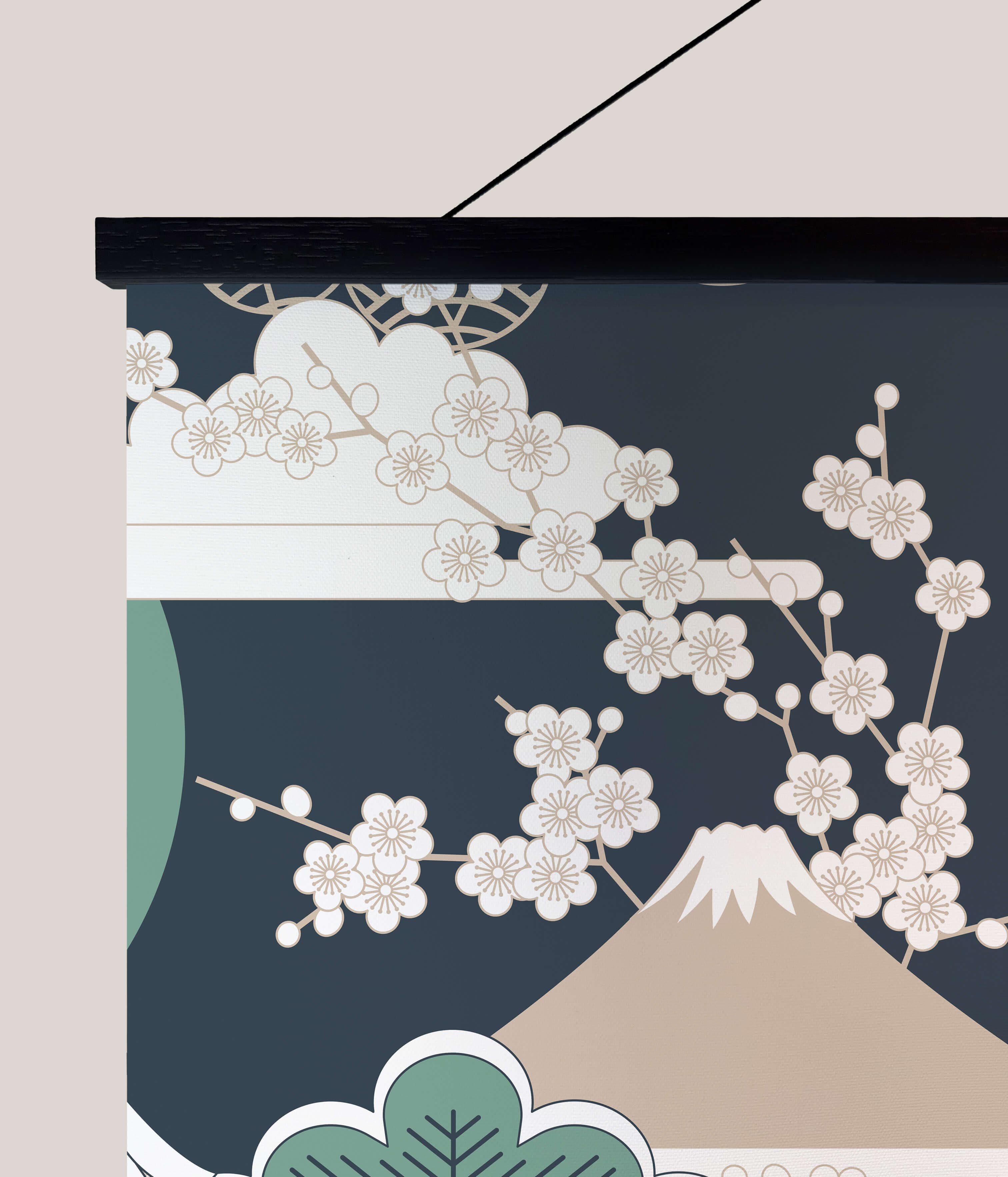 Tapestry Crane and Cherry Blossom Tapestry