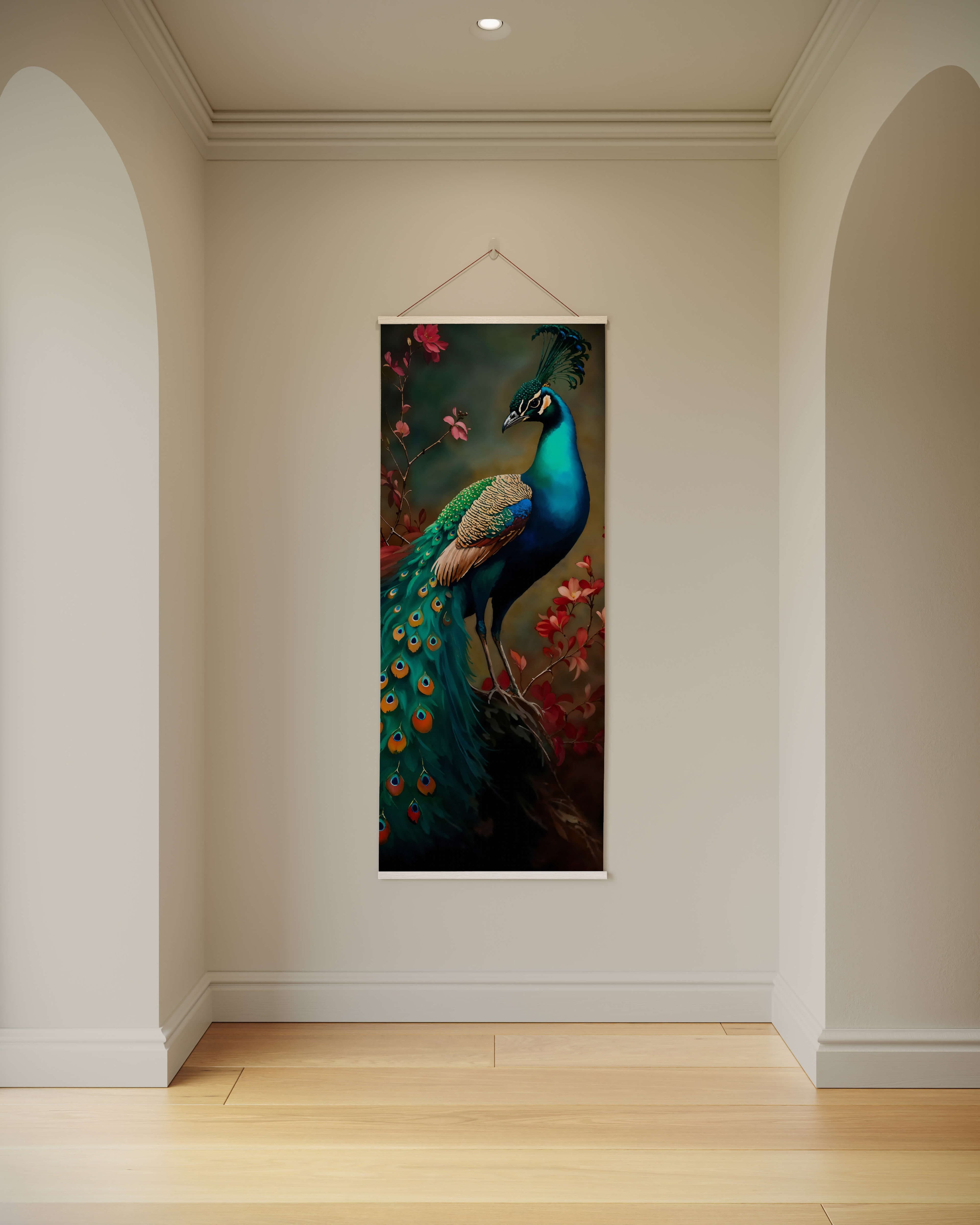 Tapestry Natural Blue Peacock Tapestry
