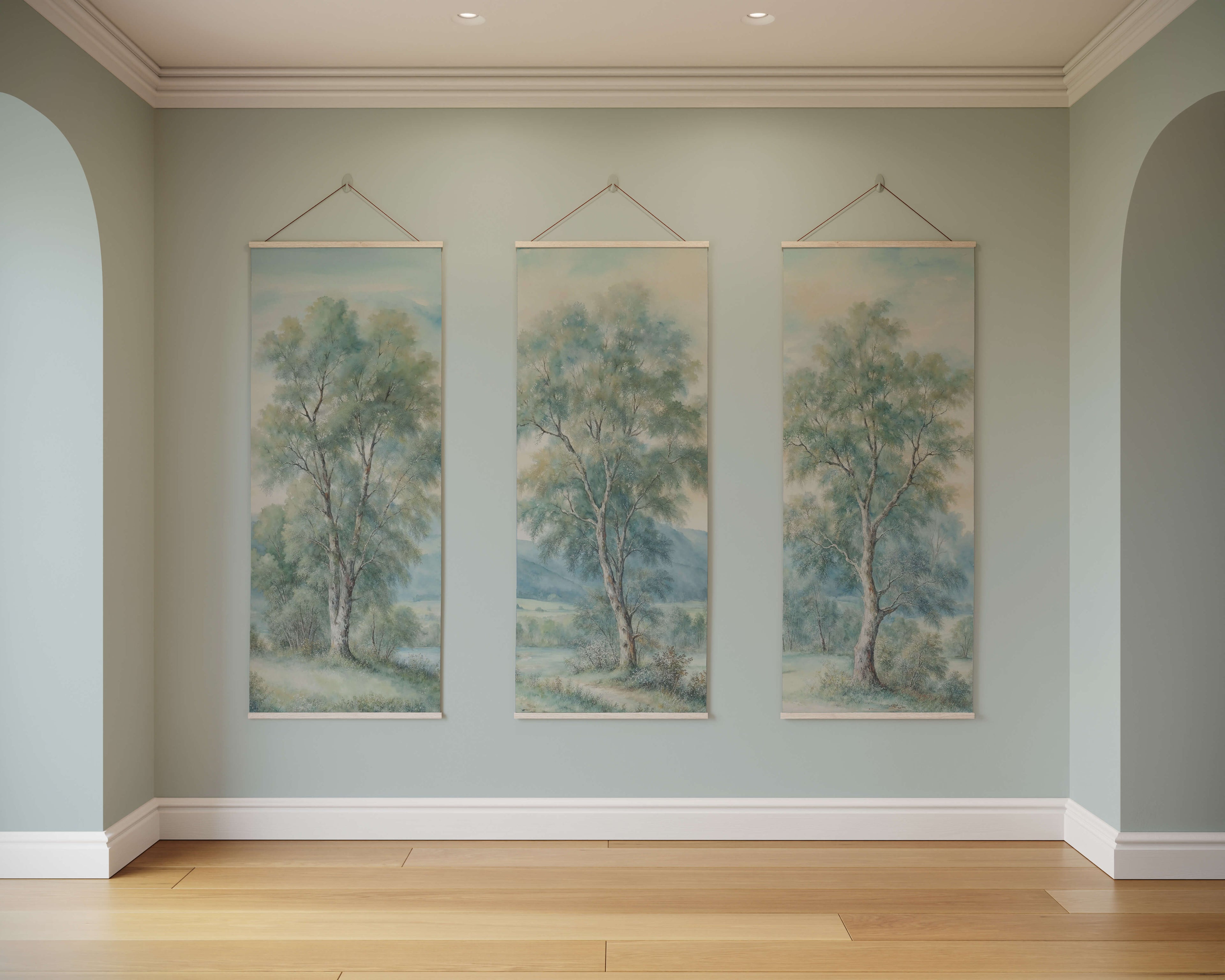 Tapestry Natural / Set of 3 Countryside Tapestry