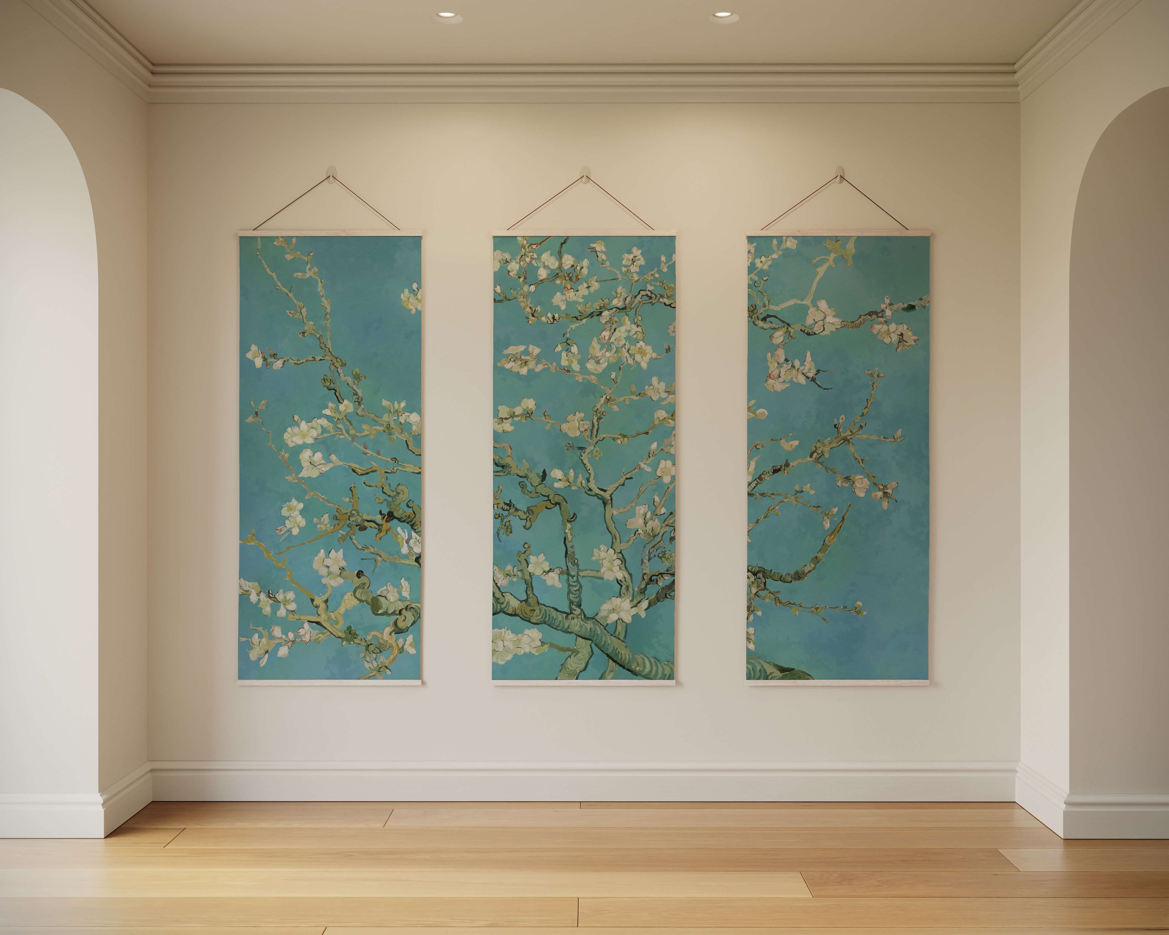 Tapestry Natural / Set of 3 Van Gogh Almond Blossom Tapestry