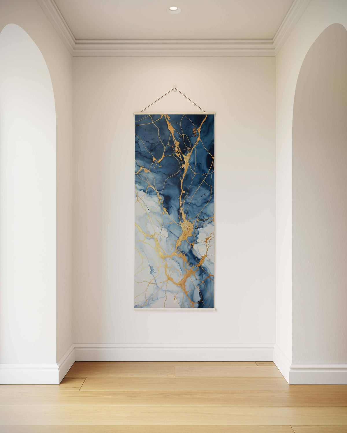 Tapestry Natural / Single Blue Kintsugi Tapestry