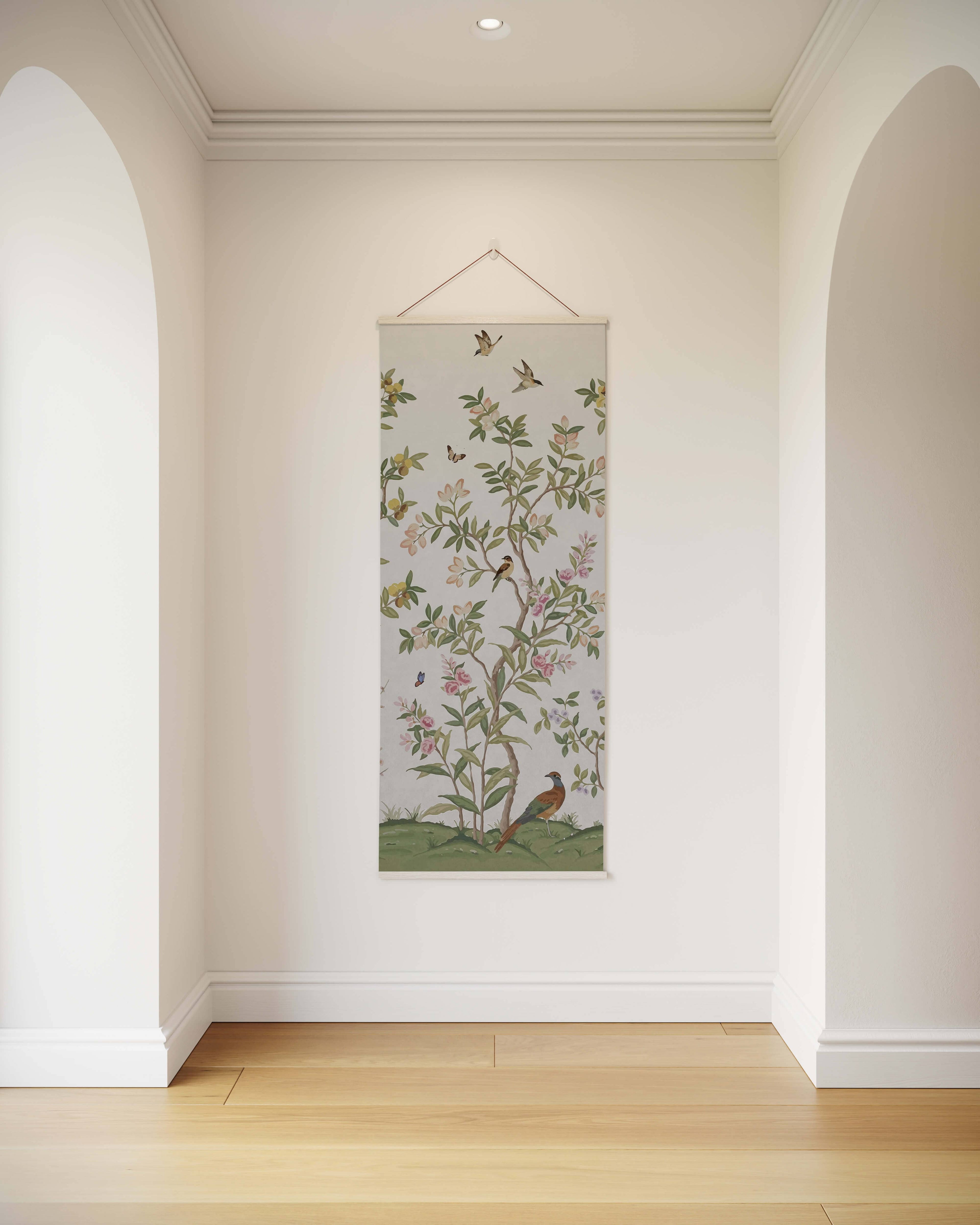 Tapestry Natural / Single Chinoiserie Tree Tapestry