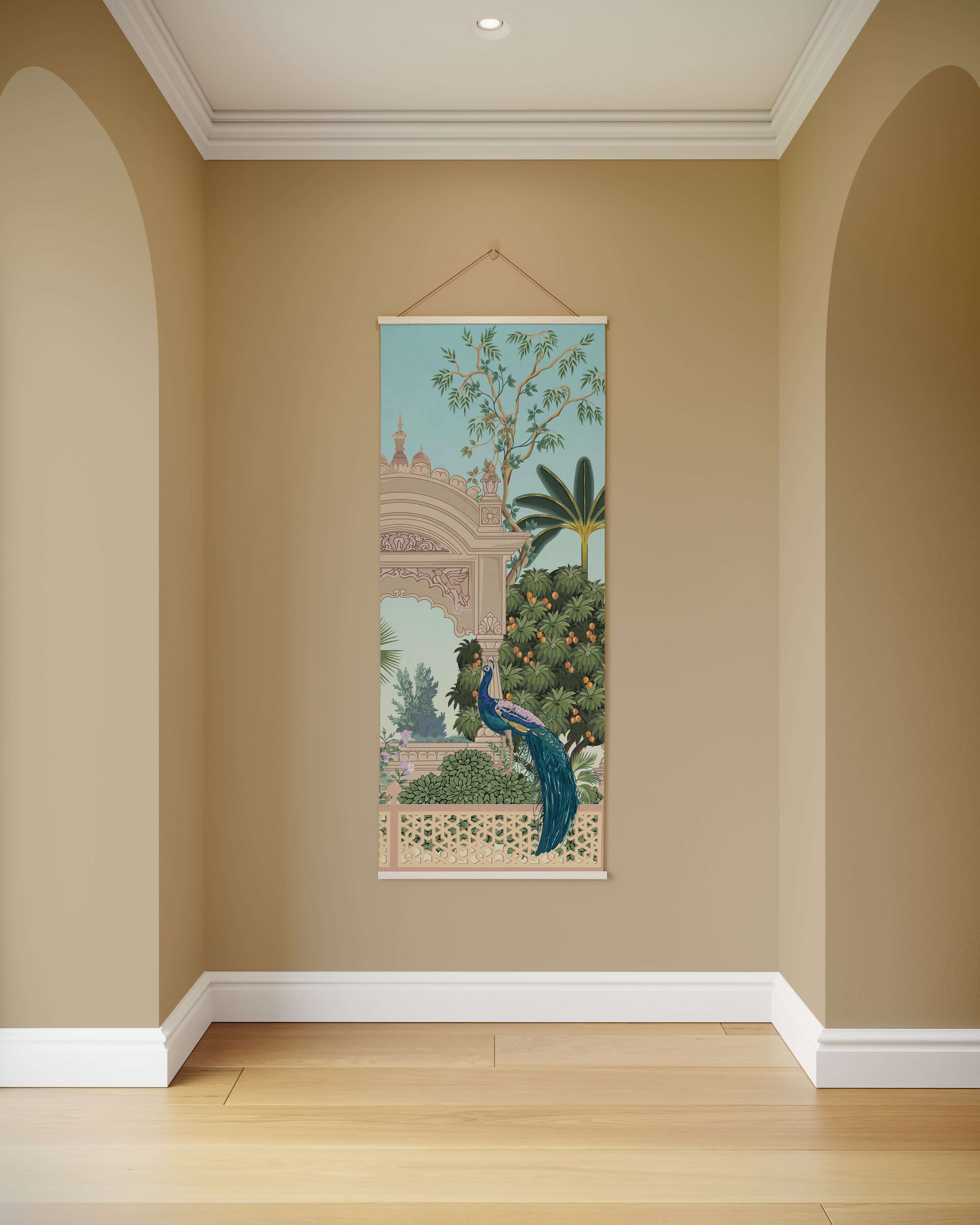 Tapestry Natural / Single Mughal Garden Tapestry