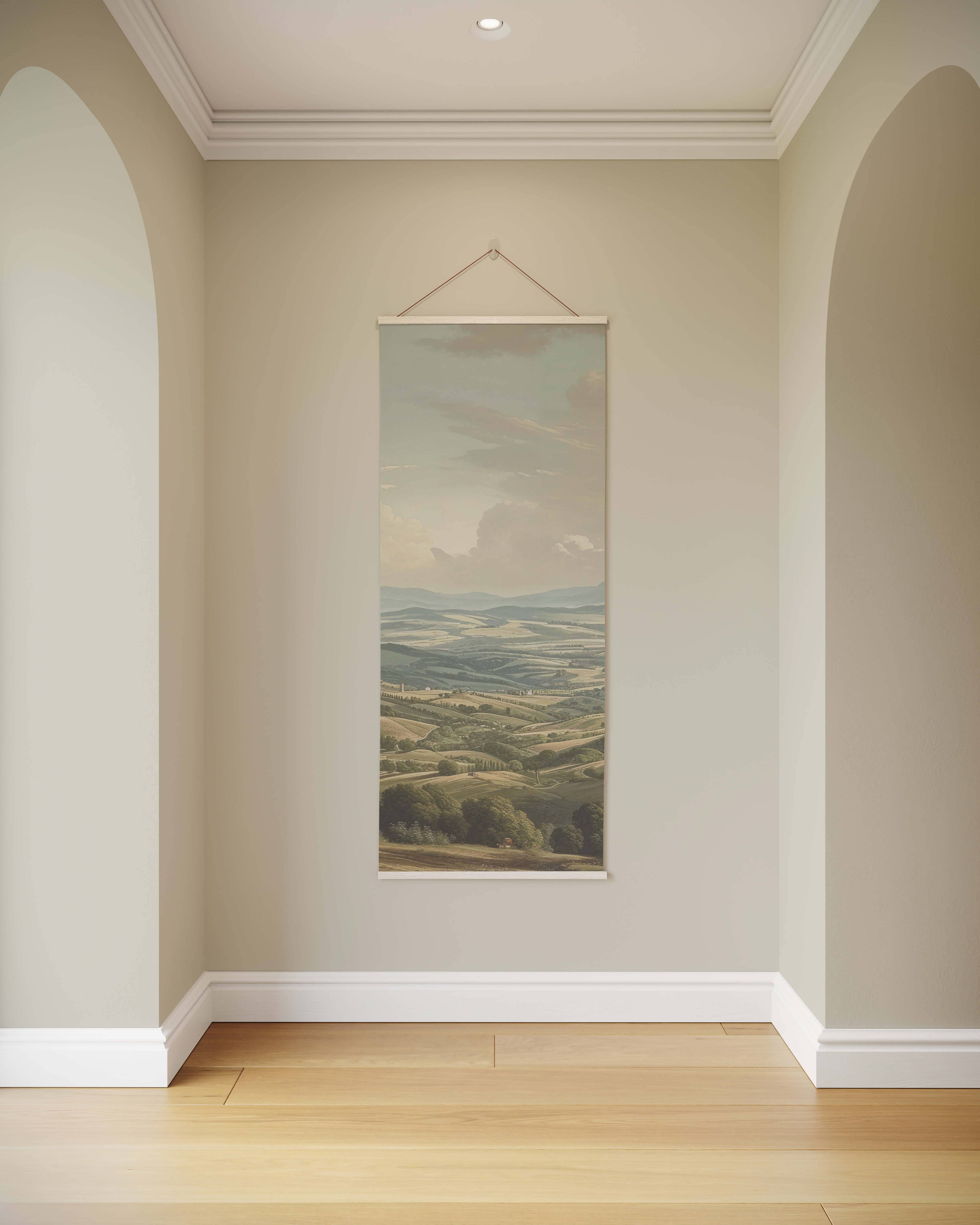 Tapestry Natural / Single Vintage European Landscape Tapestry