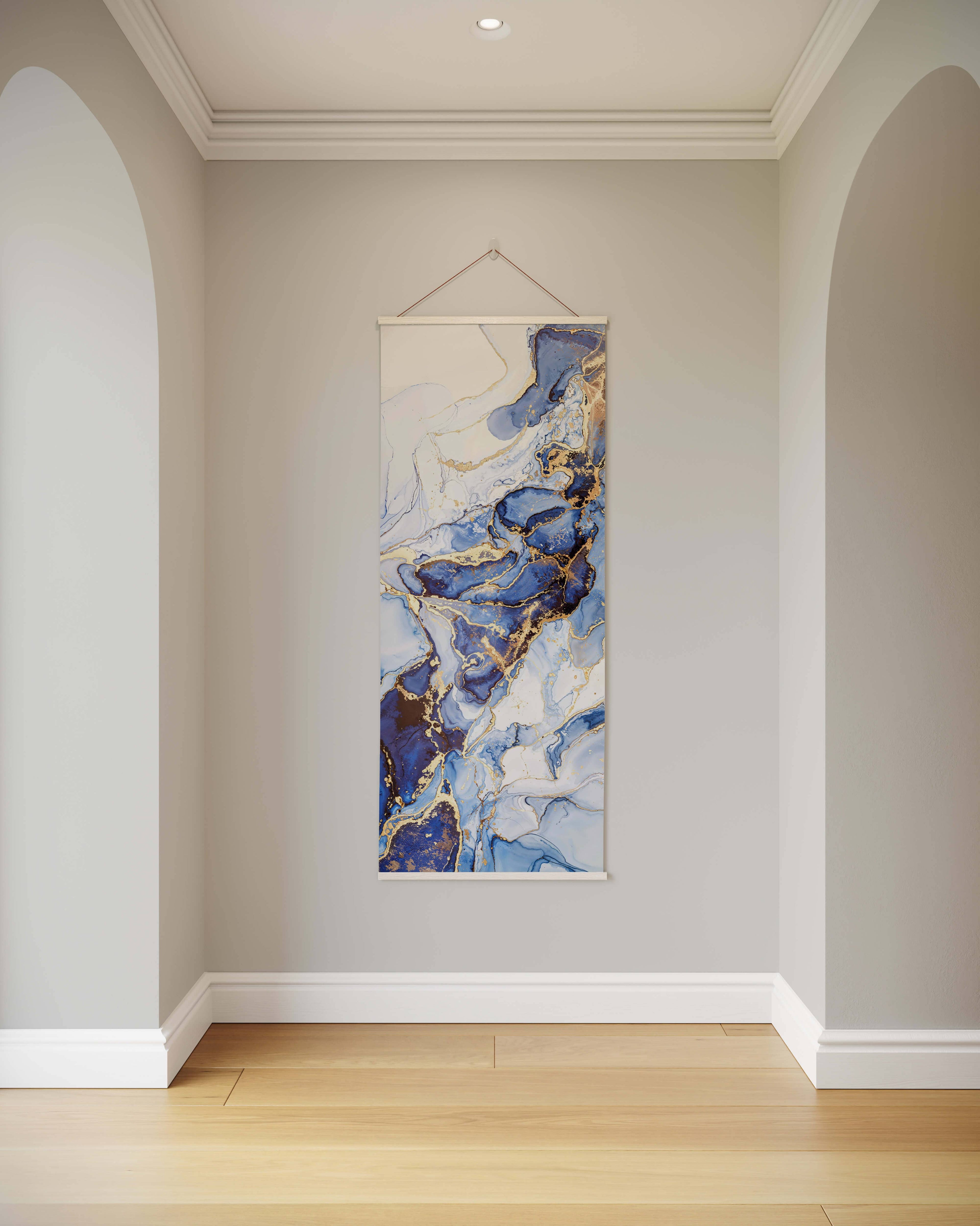 Tapestry Natural / Single Watercolour & Gold Marble Tapestry
