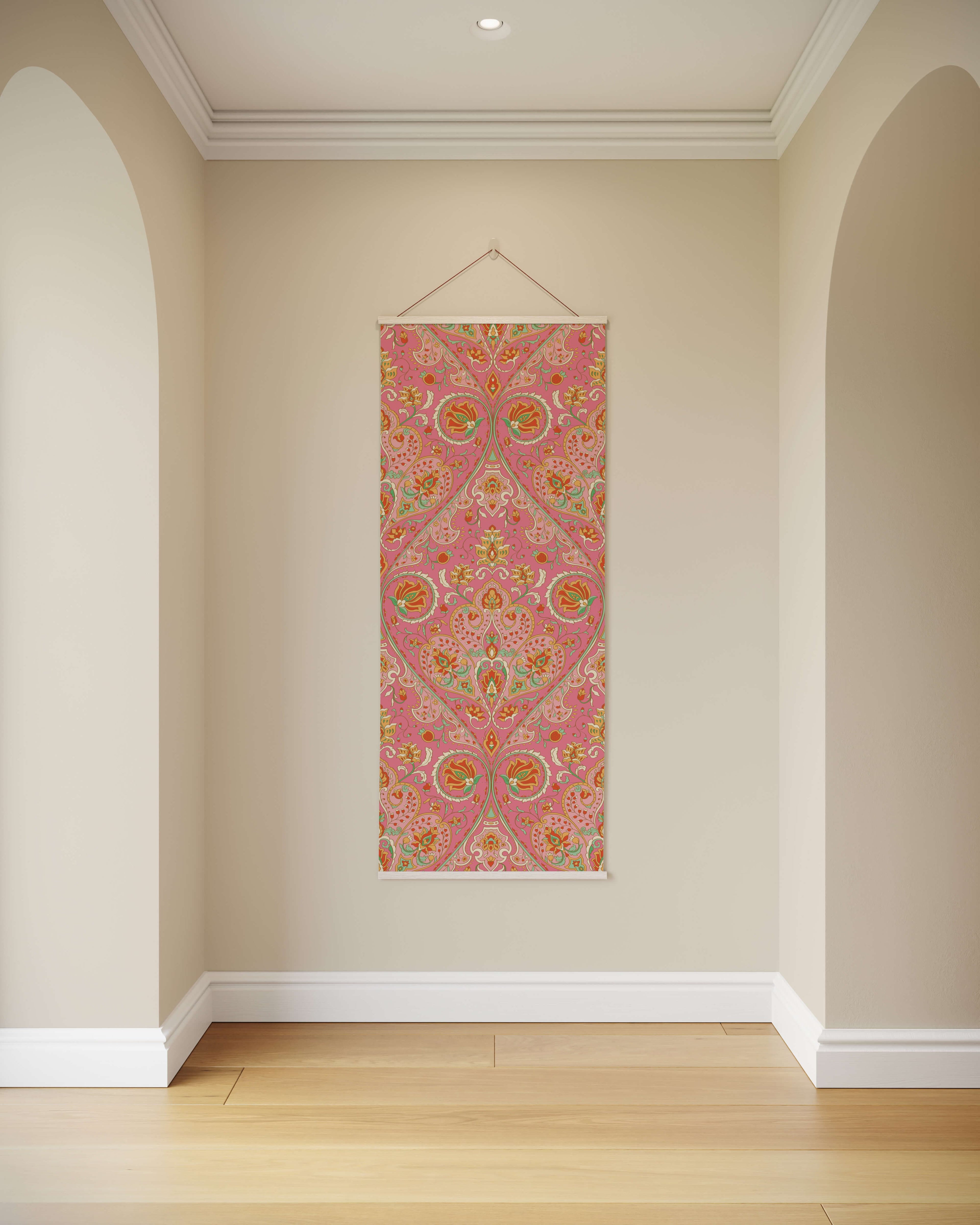 Tapestry Pink / Natural Bright Indian Tapestry