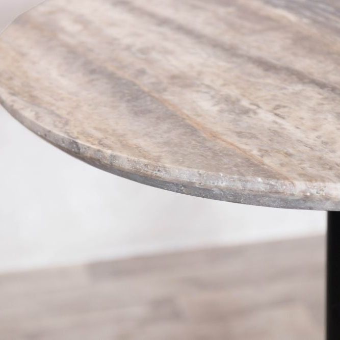 Travertine Top Round Bar Table Range