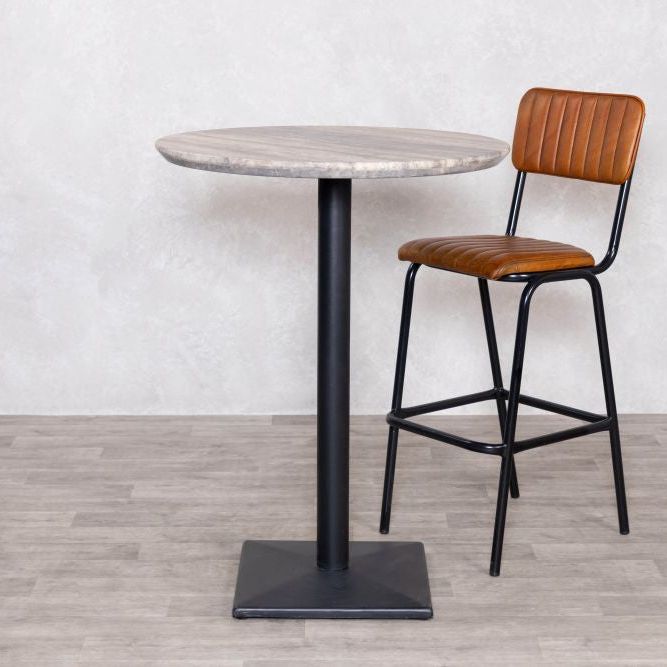 Travertine Top Round Bar Table Range