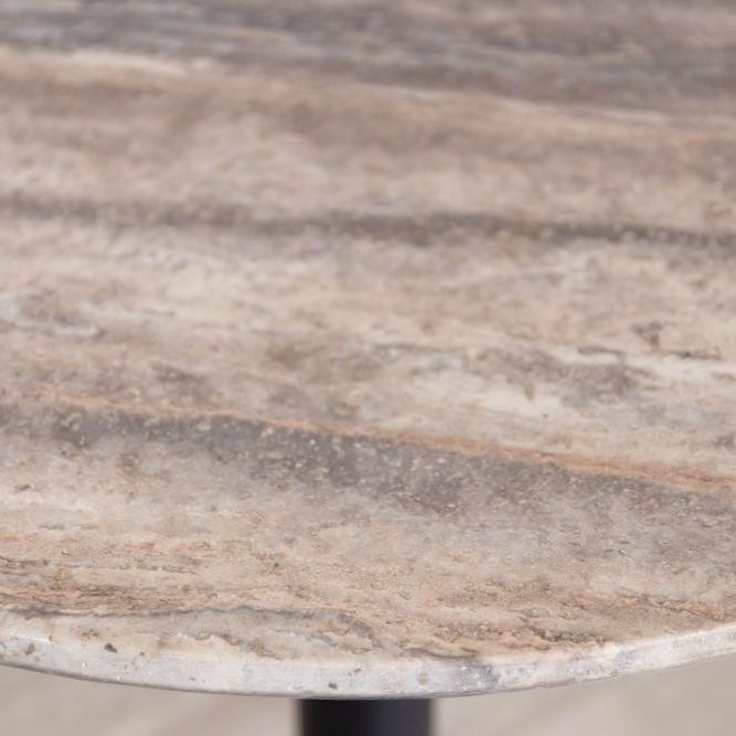 Travertine Top Round Bar Table Range
