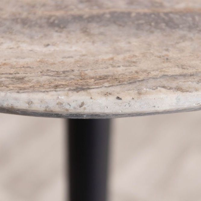 Travertine Top Round Bar Table Range
